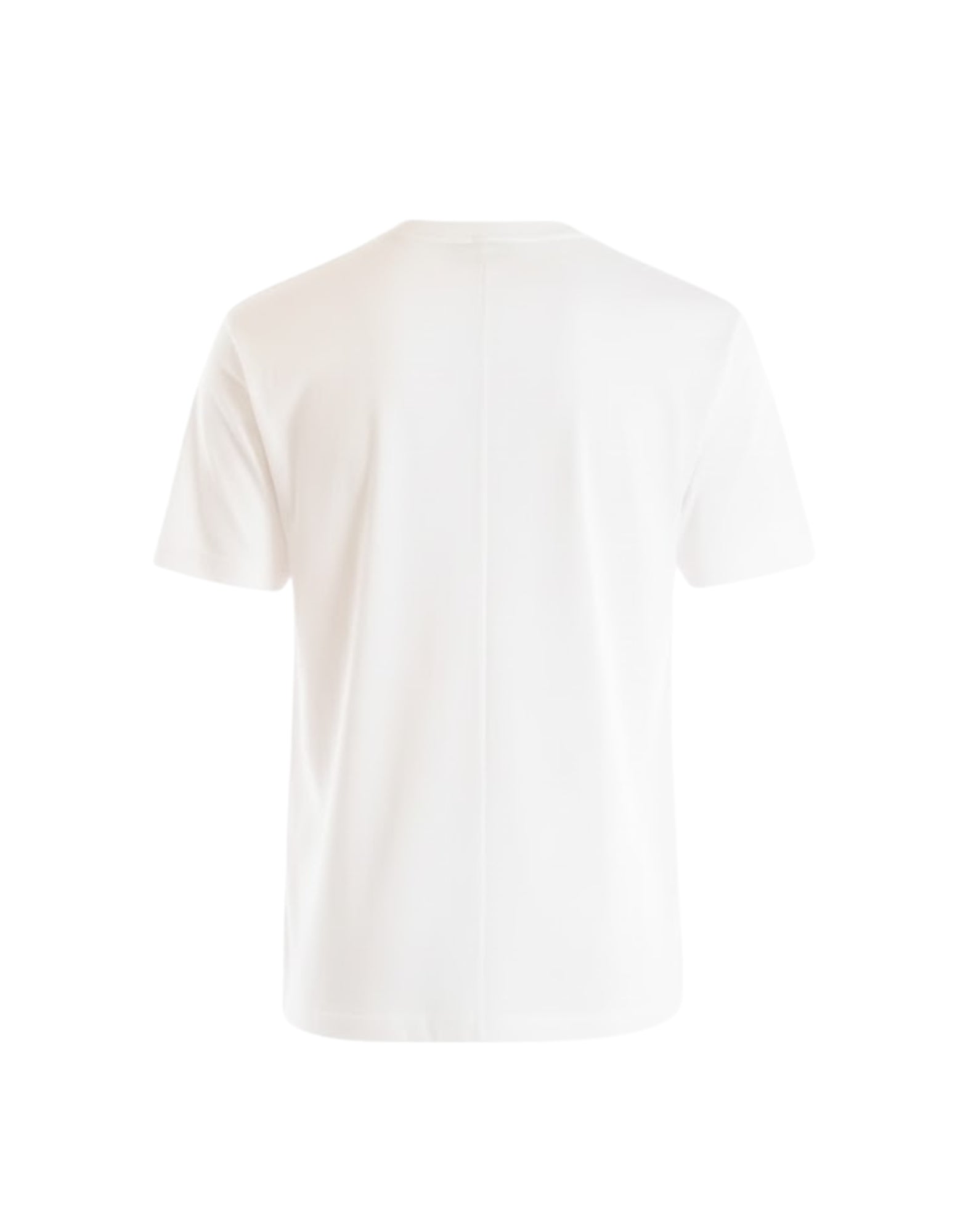 Paolo Pecora T-shirt i vit bomullsjersey för män – Normal passform F021-U181 WHYTE/GREY T-SHIRT