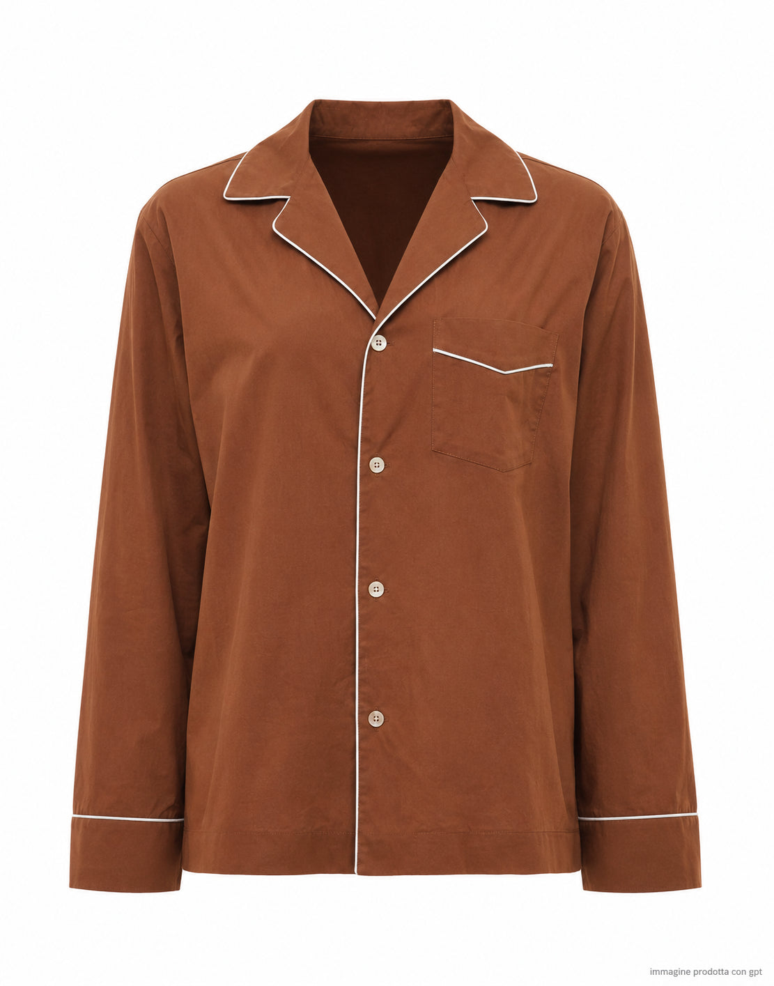 Forte_Forte Women’s Cotton Poplin Shirt in Chocolate 14832 MY SHIRT CHOCOLATE