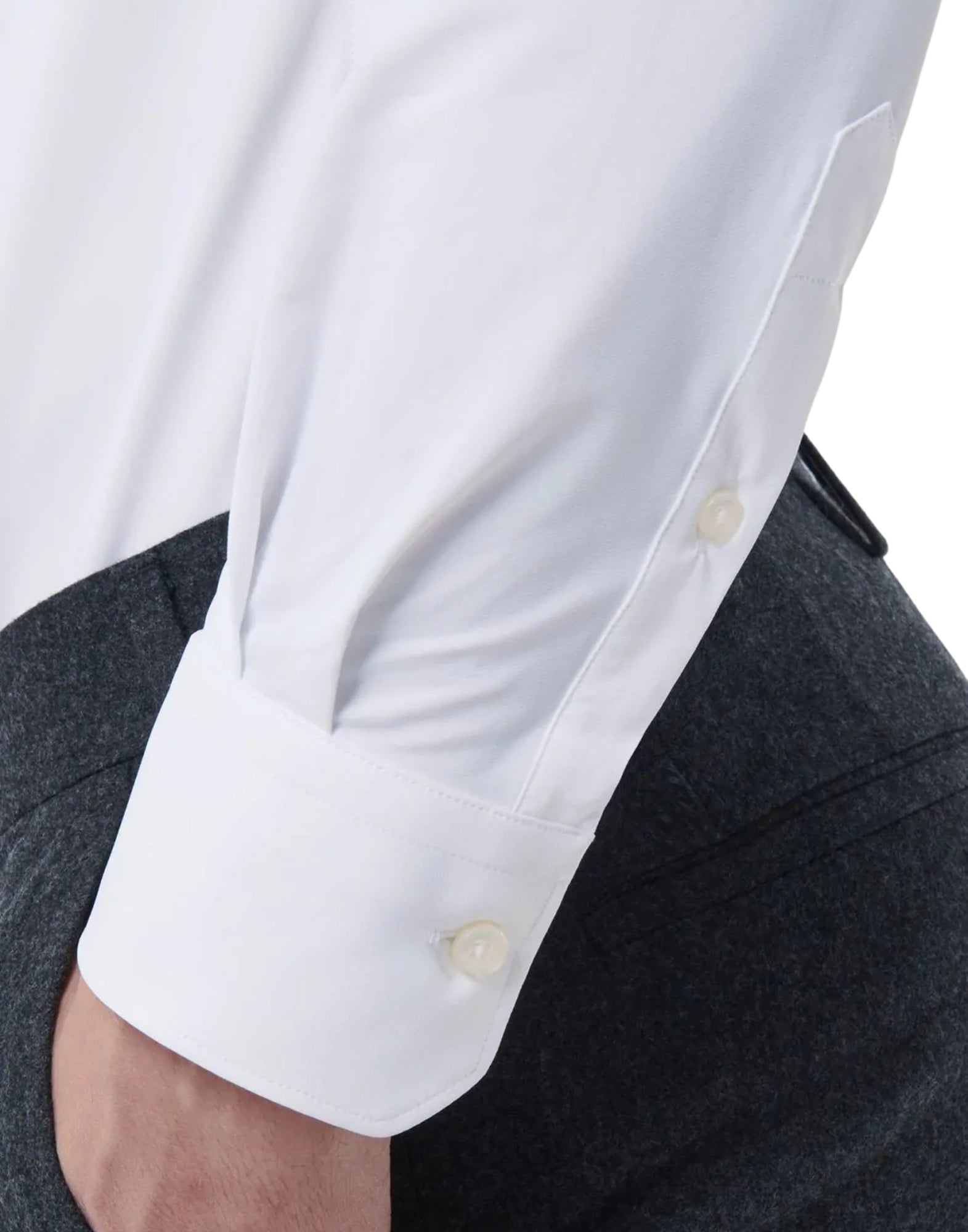 Xacus White Twill French Collar Shirt Slim Fit Men Italy ACT658ML 11460.001