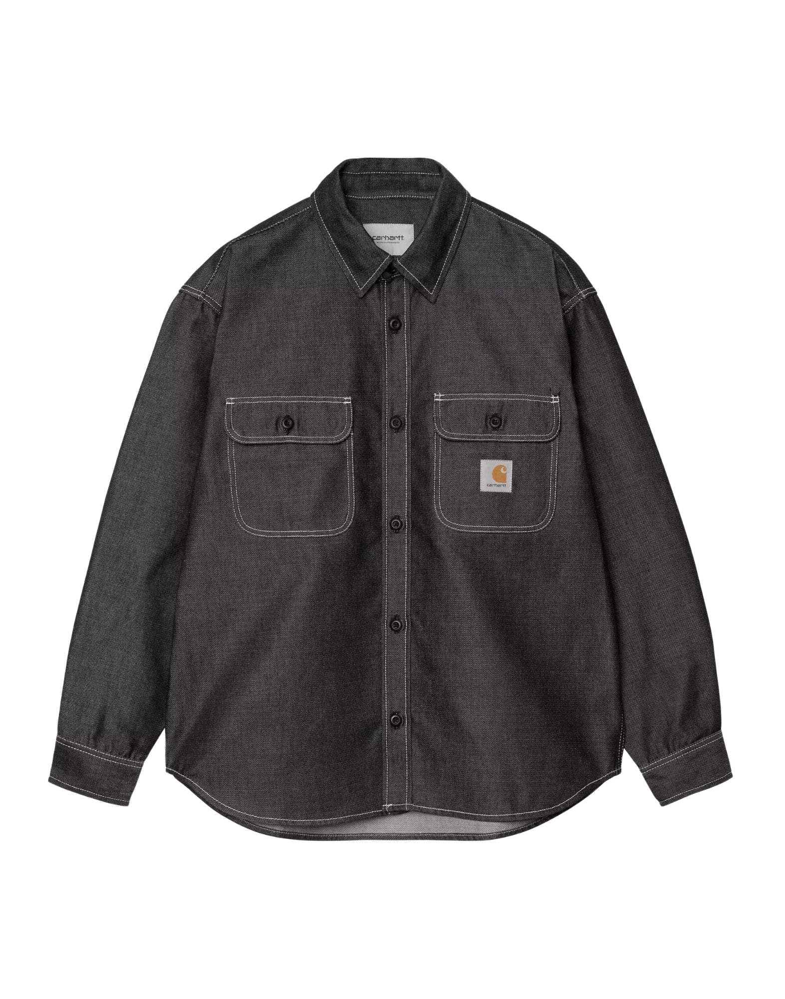 Carhartt WIP Tigan Shirt Jac Schwarze Polycotton-Jeansjacke I036263 8910 SCHWARZRIGID TIGAN SHIRT