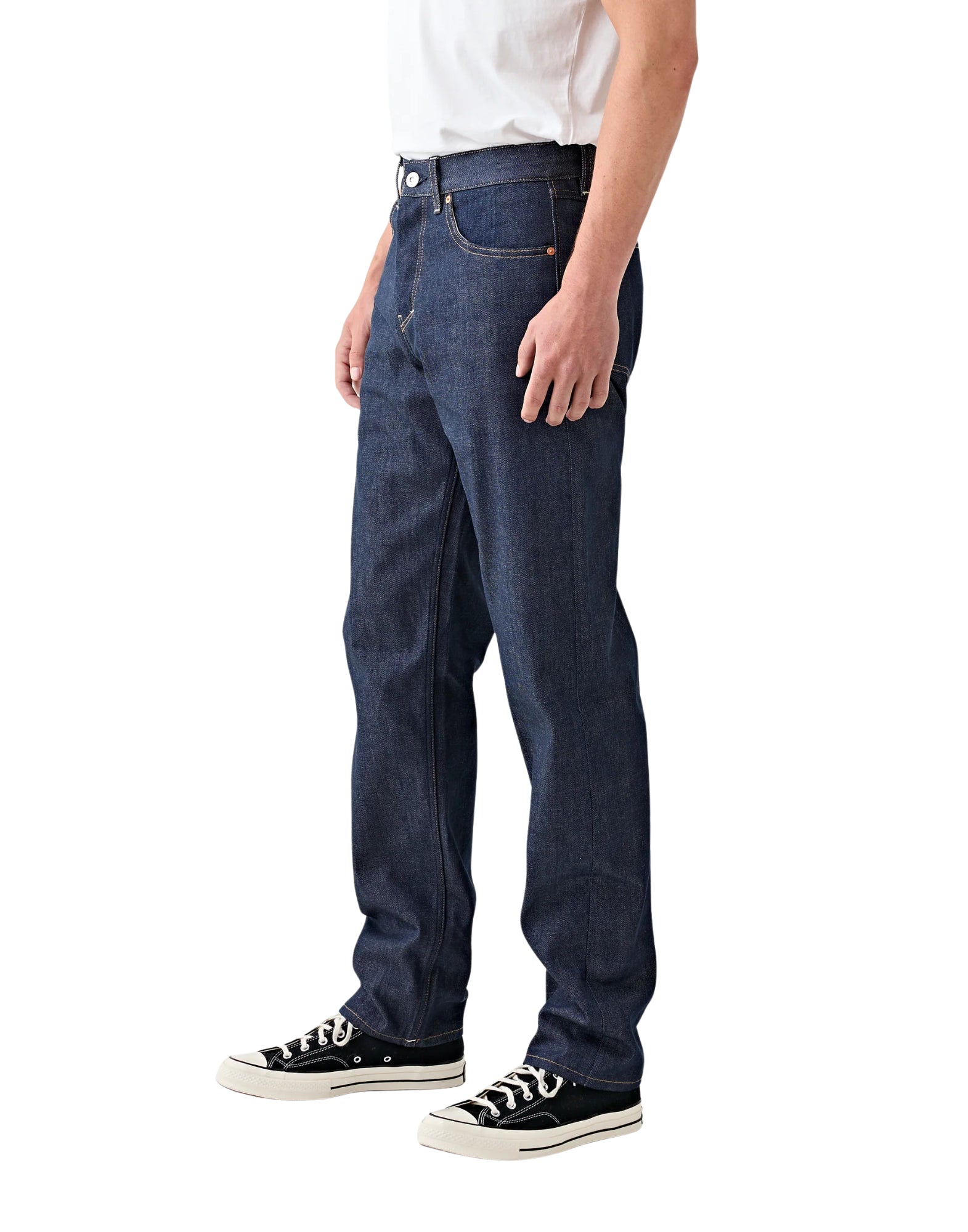 Tenue. Penn Midway Organic Selvedge Denim Jeans High Waist Blue PENN MIDWAY BLUE JEANS