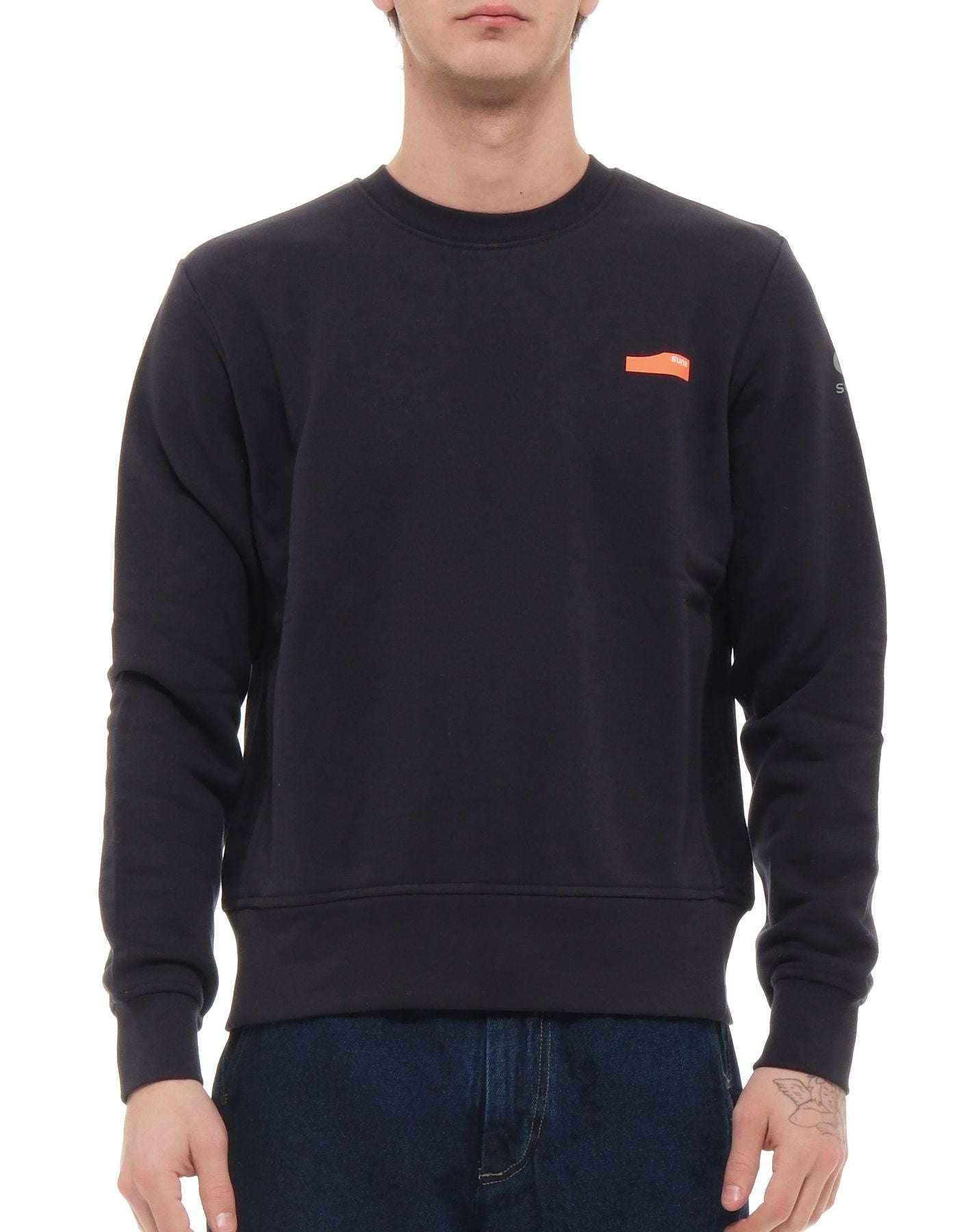 Sweatshirt Man MFS53003U V2 Dunkelblaue Sonnen