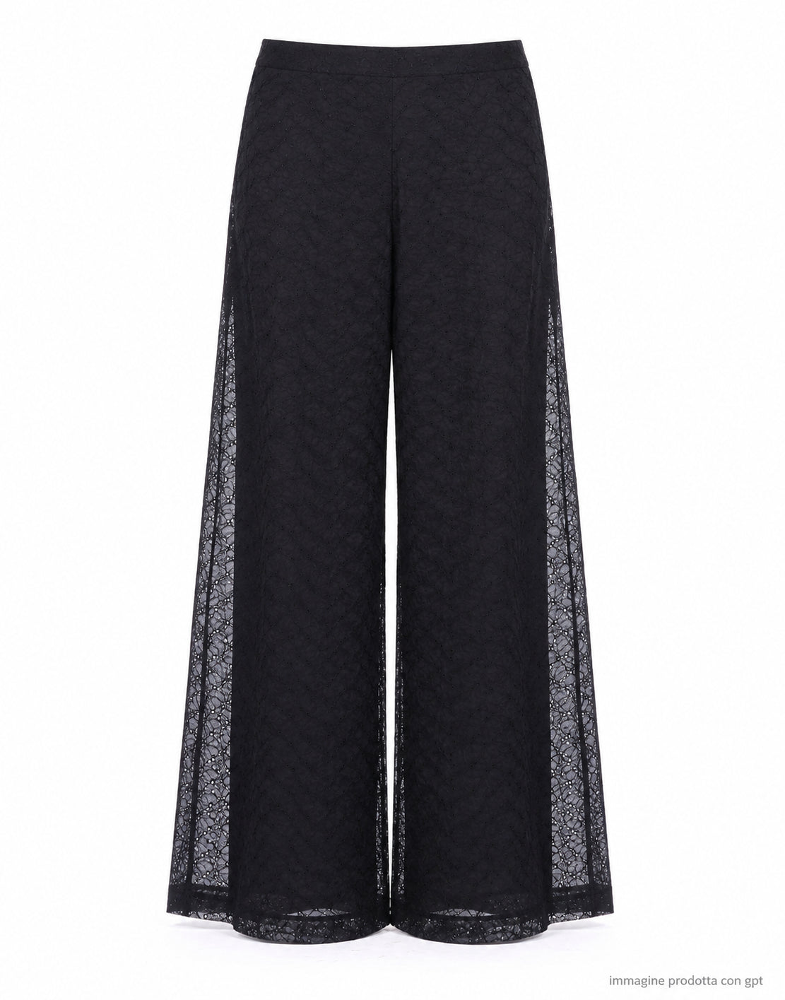 Forte Forte Pantalon évasé en coton broderie anglaise noir pour femme 14878 MY PANTS NOIR