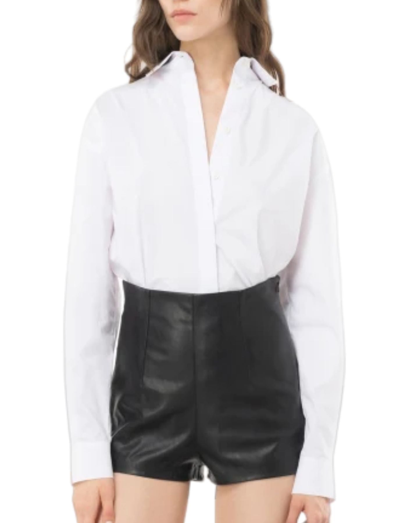 Shirt woman 102476 A19U Z04 WHITE PINKO