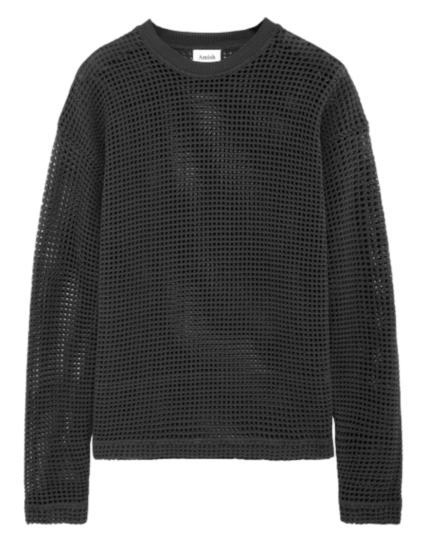 Sweater femme amu045cg46xxxx noir Amish