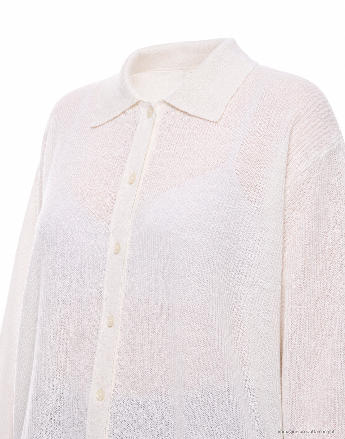 Atomofactory Camisa Mezcla Lino Marfil PE26AFD01 01 AVORIO