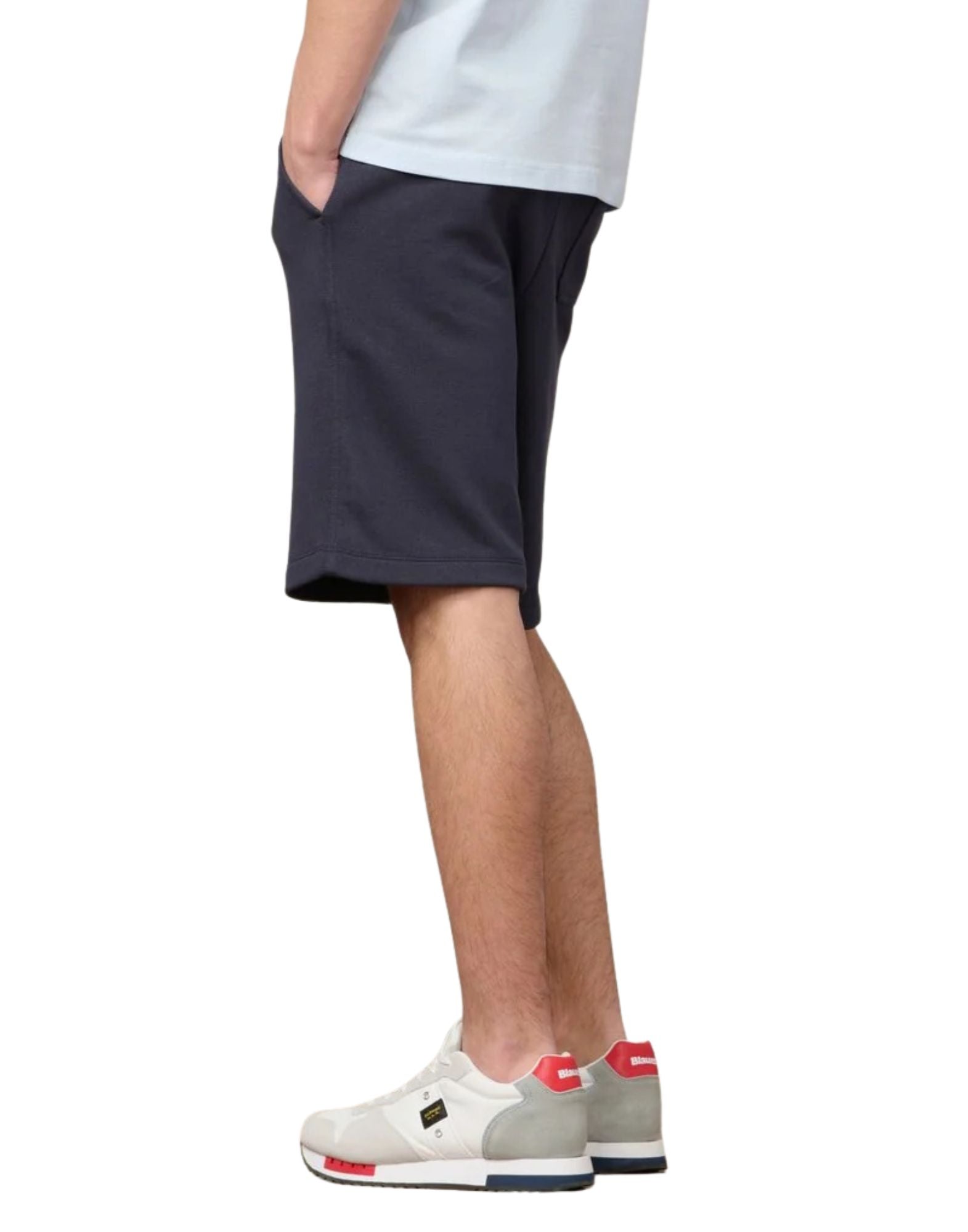 Blauer Summer Sweat Shorts Sodalite Blue with Drawstring Elastic Waist and Logo Patch for Men 26SBLUP05244-006804 888