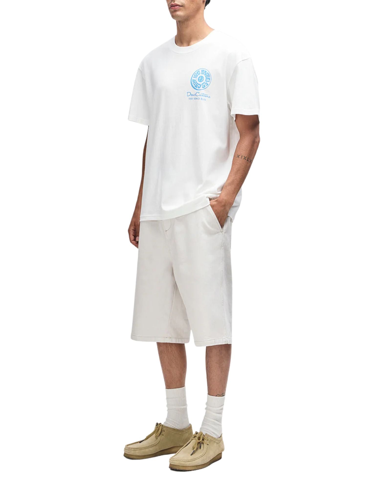 Deus Ex Machina Los Angeles Address Tee Vintage White Loose Fit Men’s D261MTS574010 VIN. WHITE