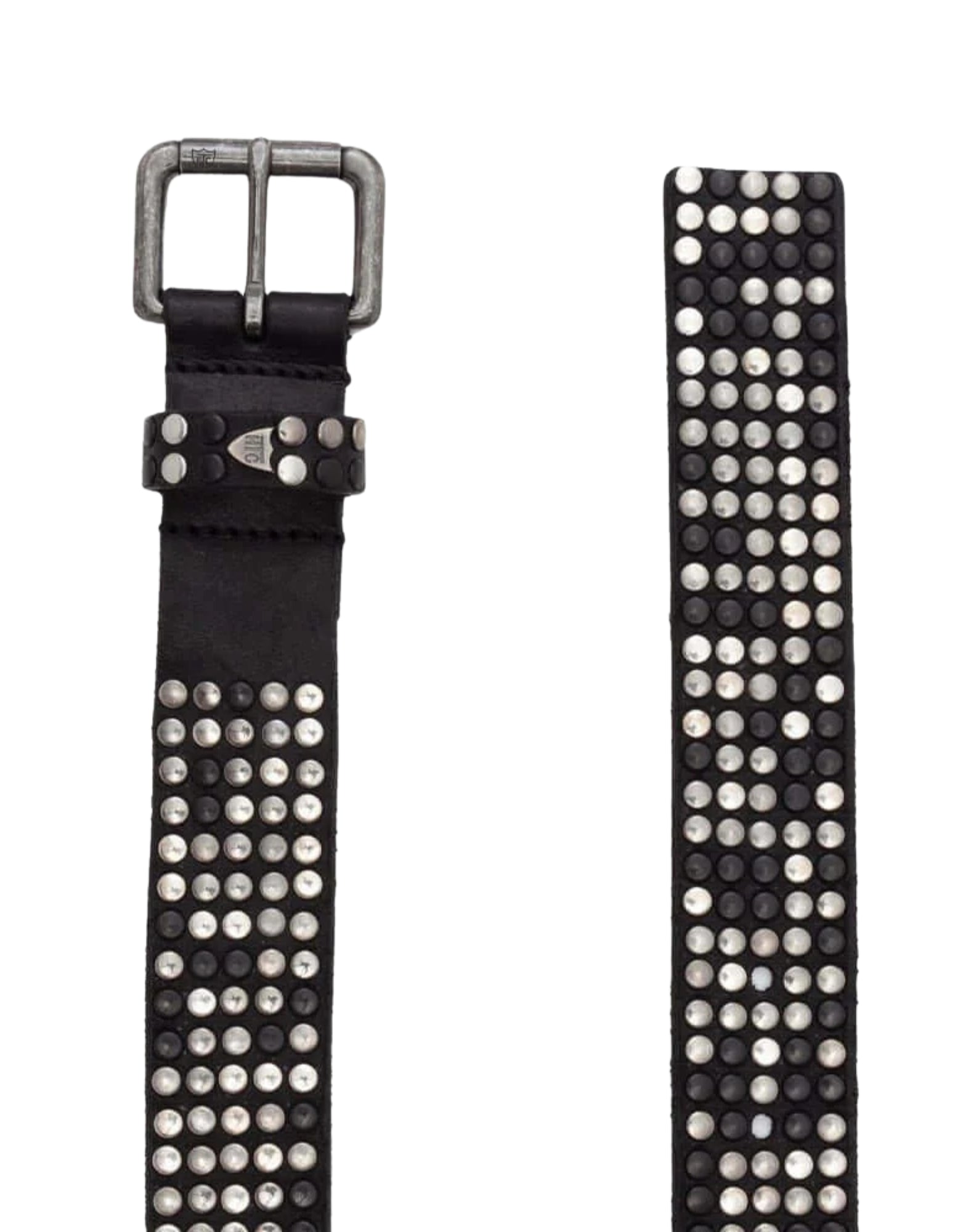 HTC Los Angeles 5.000 Studs Leather Belt – Black Studded Belt - Dark Buckle 25SHTCI038