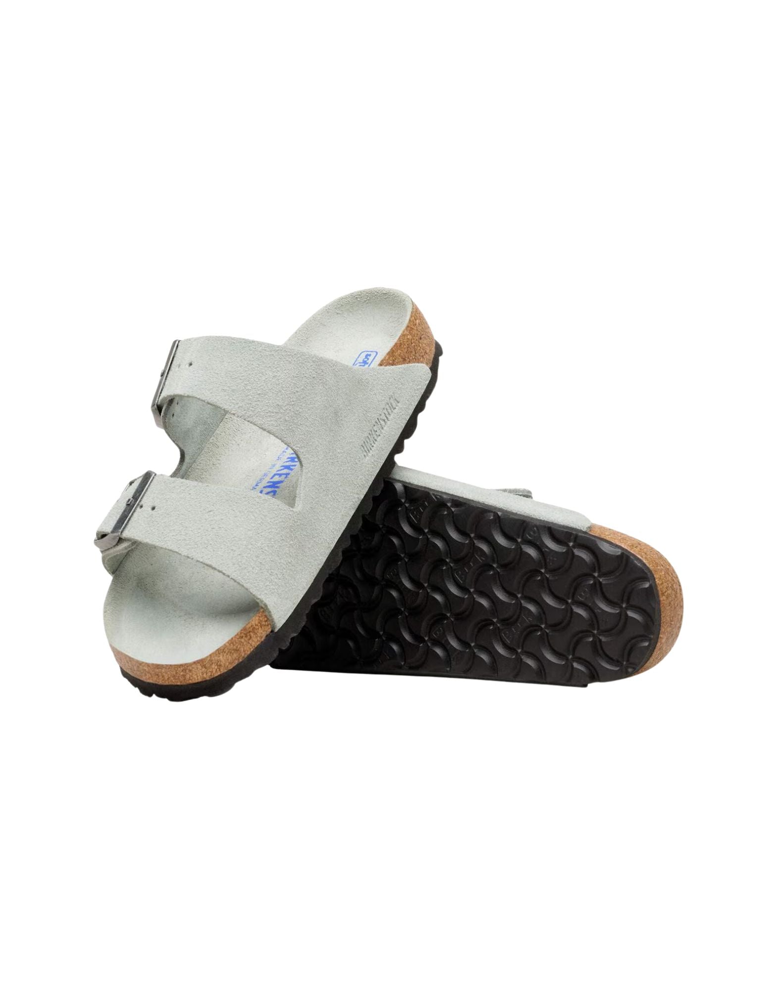 Birkenstock Arizona Soft Footbed Sandals in Suede Leather Pure Sage Tonal FB 1031663 PURE SAGE