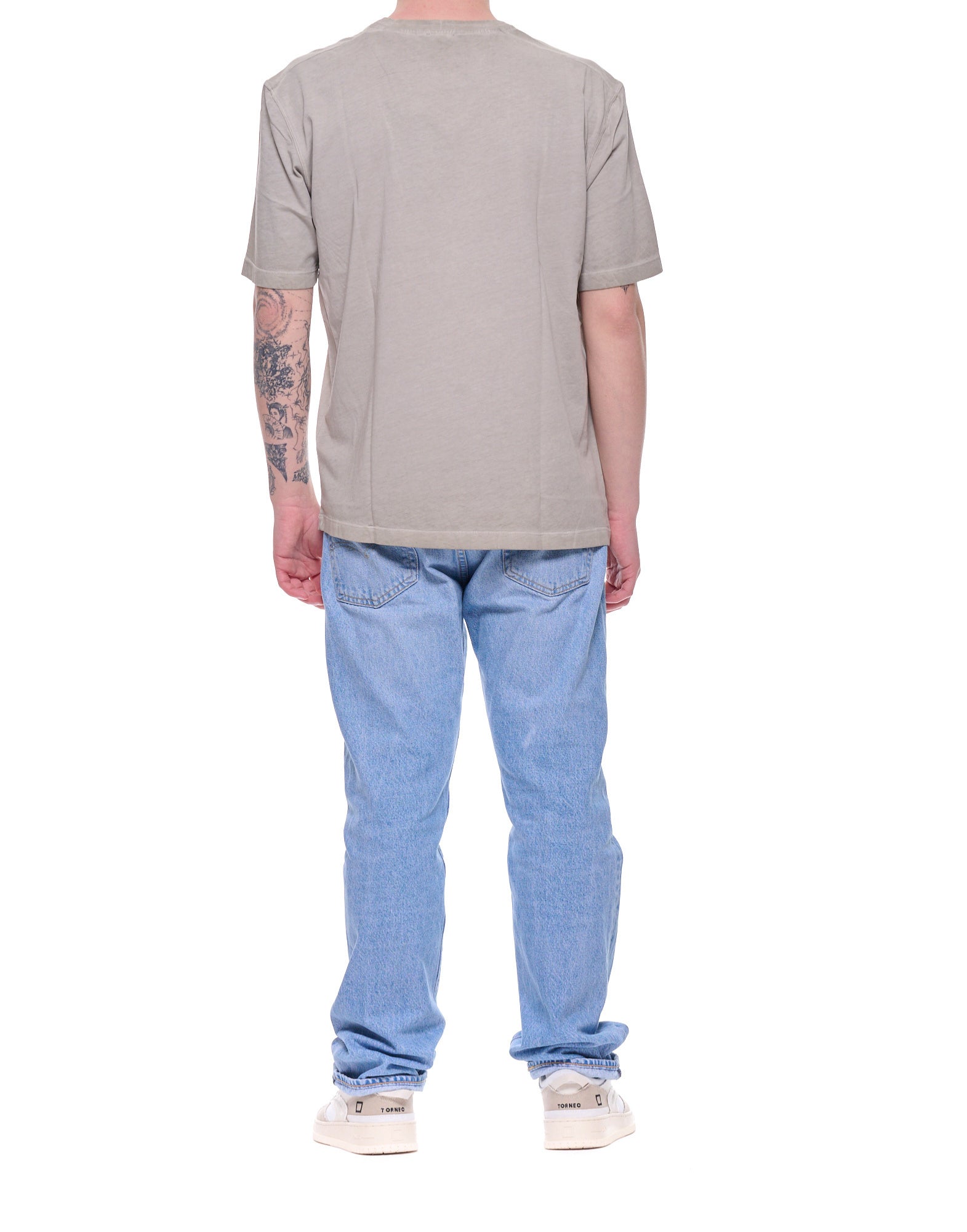 تي شيرت Blauer Greenough Shield Logo تي شيرت رمادي قطن جيرسي مقاس عادي للرجال 26SBLUH02347-007495 995 GREENOUGH