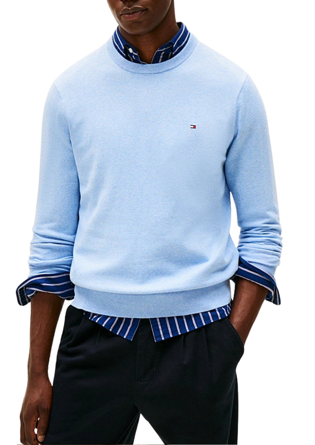 28046 DVD LIGHT BLUE SWEATER CASHMERE - Maglieria - TOMMY HILFIGER