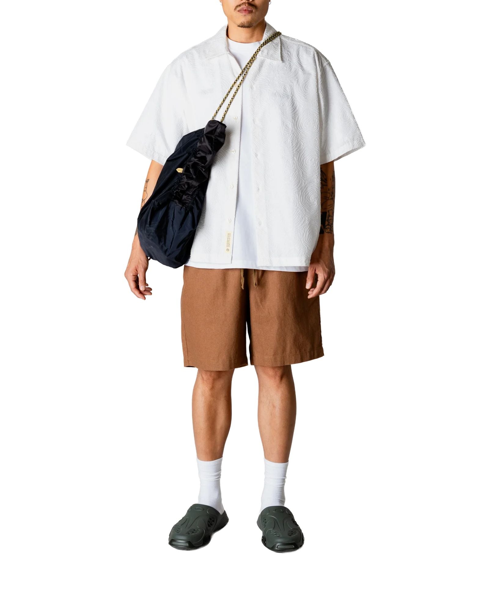 Woodbird WBWang 자수 셔츠 화이트 남성 셔츠 2616-702 OFF WHITE