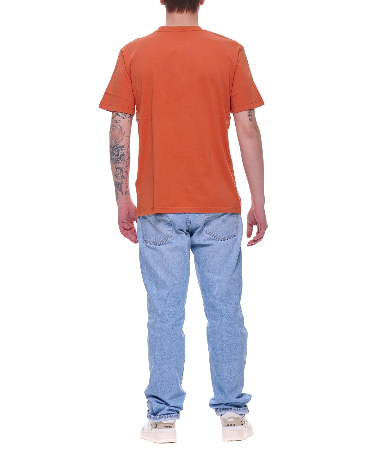 SUNS Boards Paolo Old Dye Organic Cotton T-Shirt Coccio Men’s TSS61015U V3 COCCIO