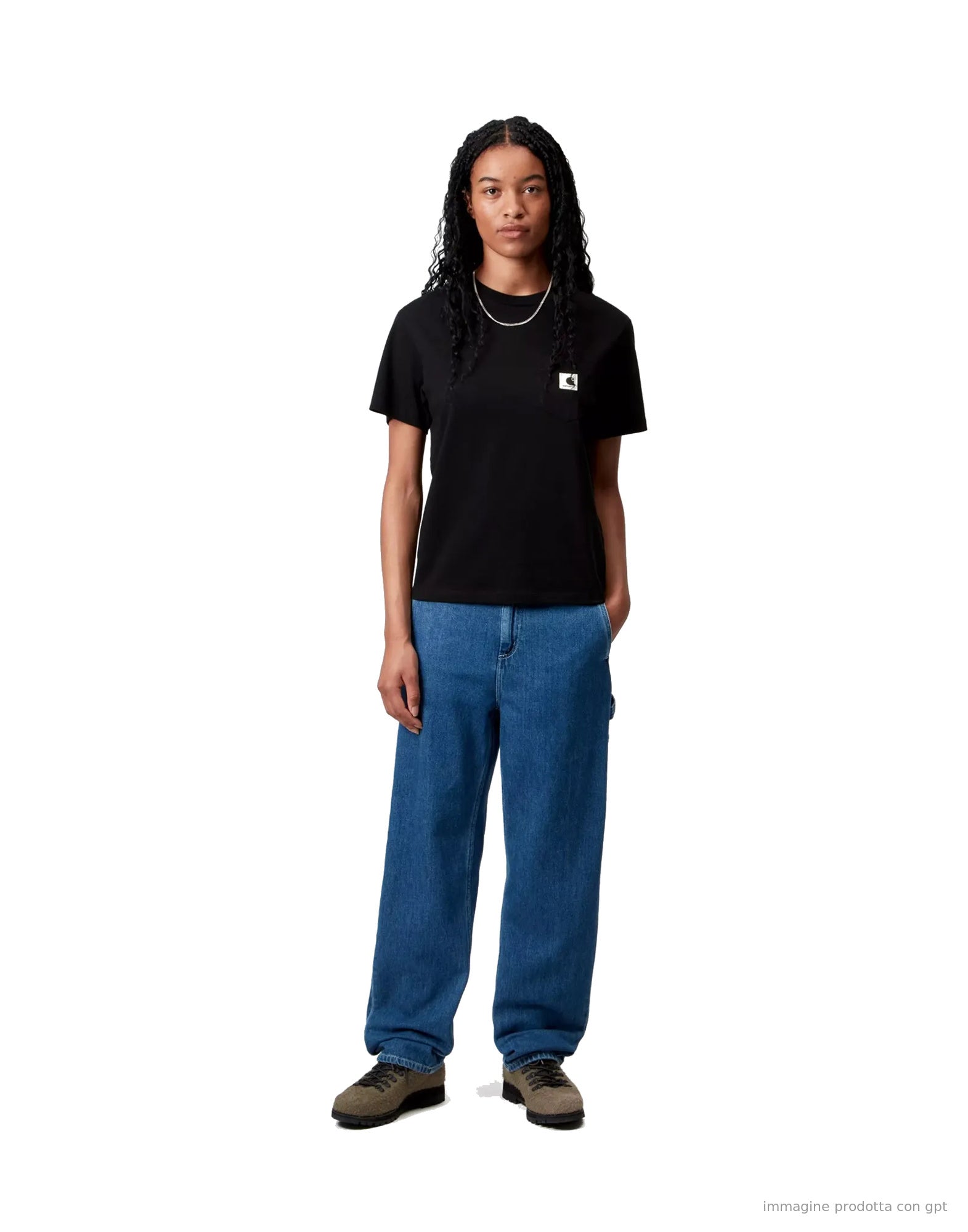Pocket T-Shirt Organic Cotton Single Jersey Black