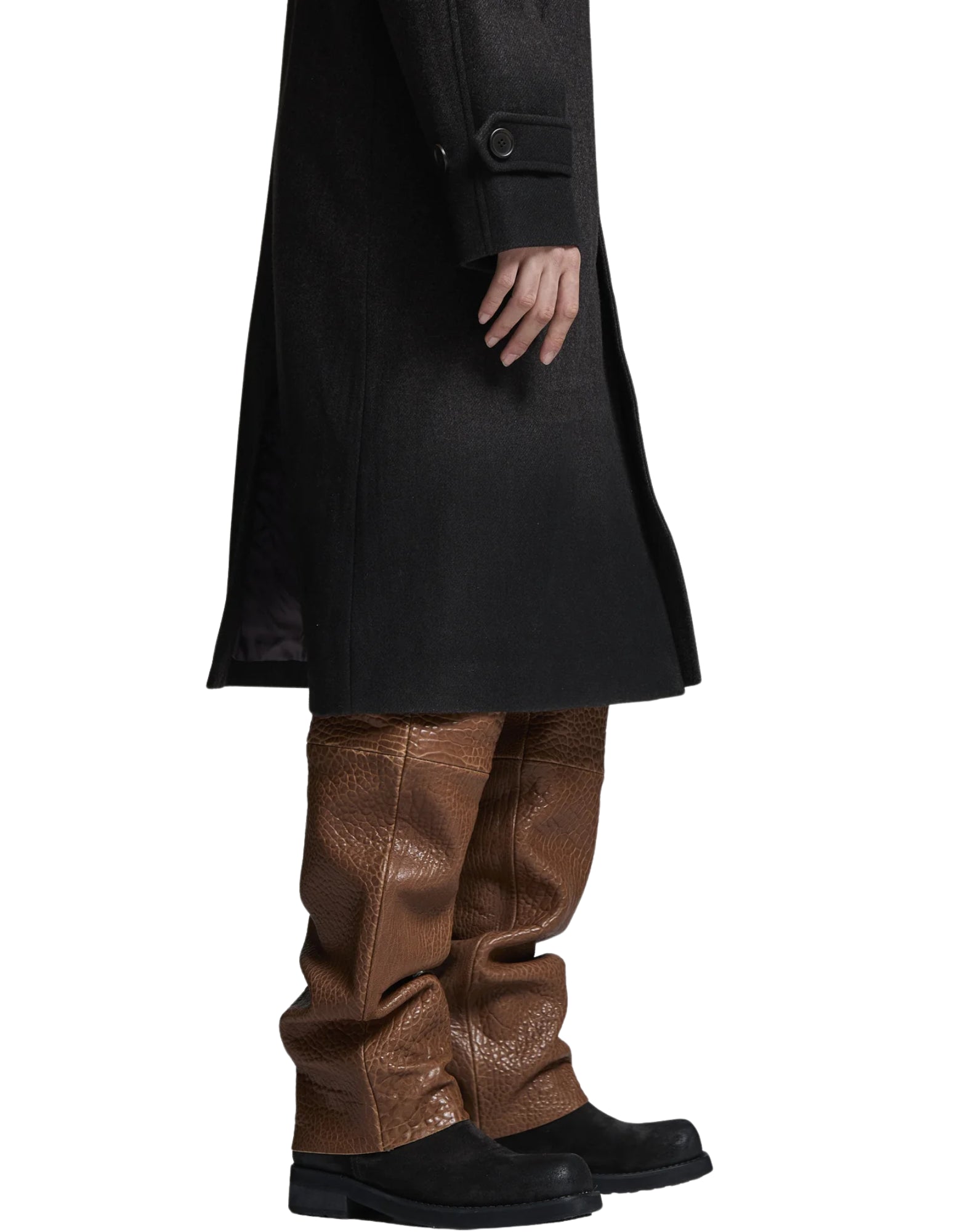 ARTHUR DARK BROWN COAT - Cappotti - PAURA