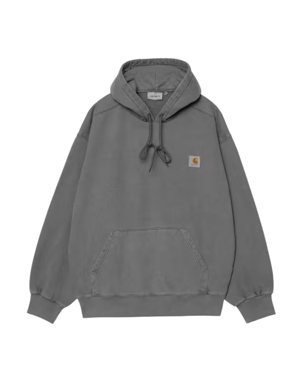 Vista Sweat mit Kapuze, schwarz, stückgefärbt