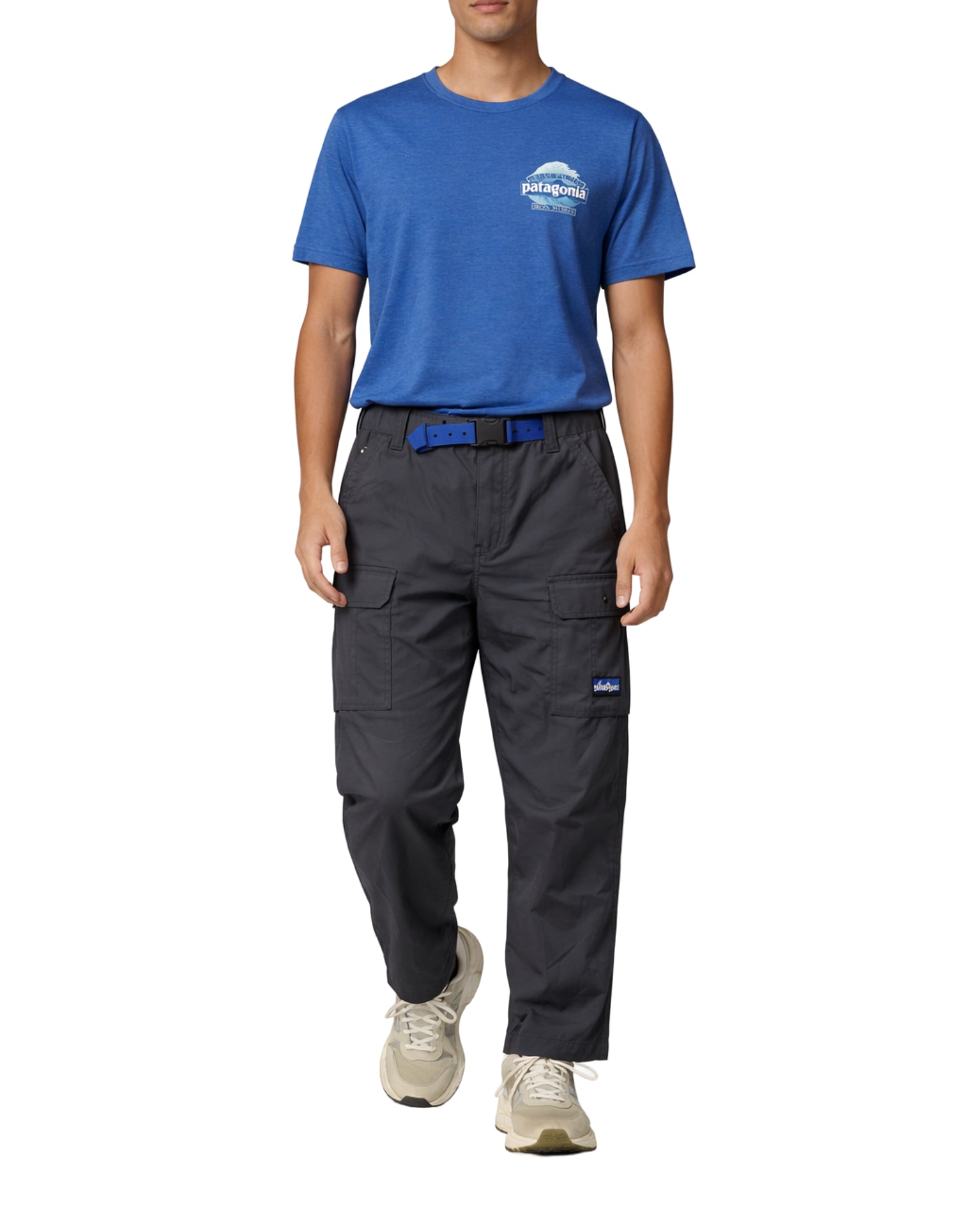 Patagonia Men’s Cap Cool Daily Great Waves Graphic T-Shirt Blue 45456 CMBX