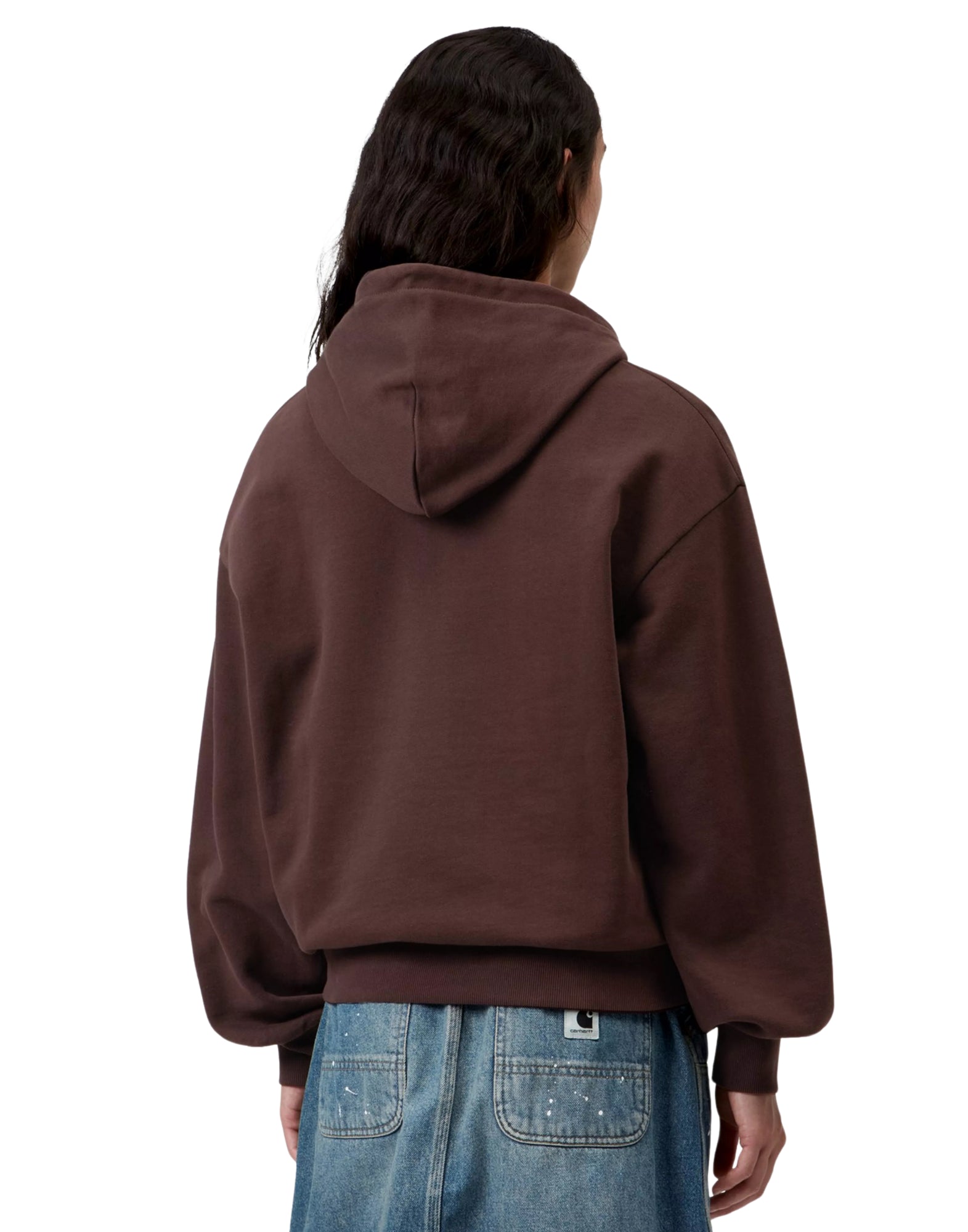 Sudadera con capucha «Casey» de W' en color palisandro / plateado