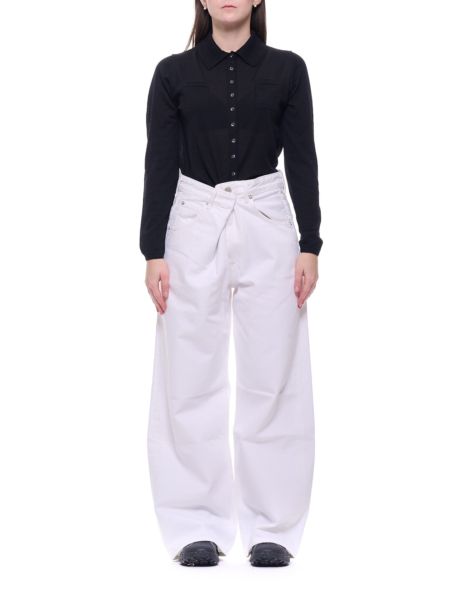 A241 1183 MSHAK WHITE MILKSHAKE PANTS - Pantaloni - Agolde