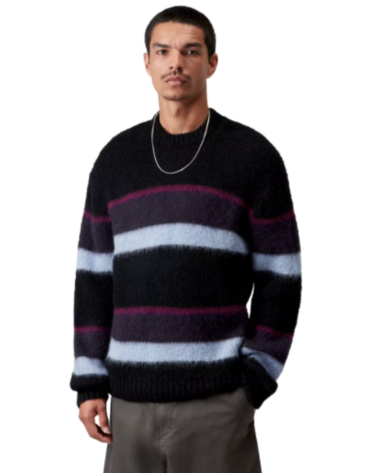 Merton Sweater Sundling Stripes, Dark Scarab
