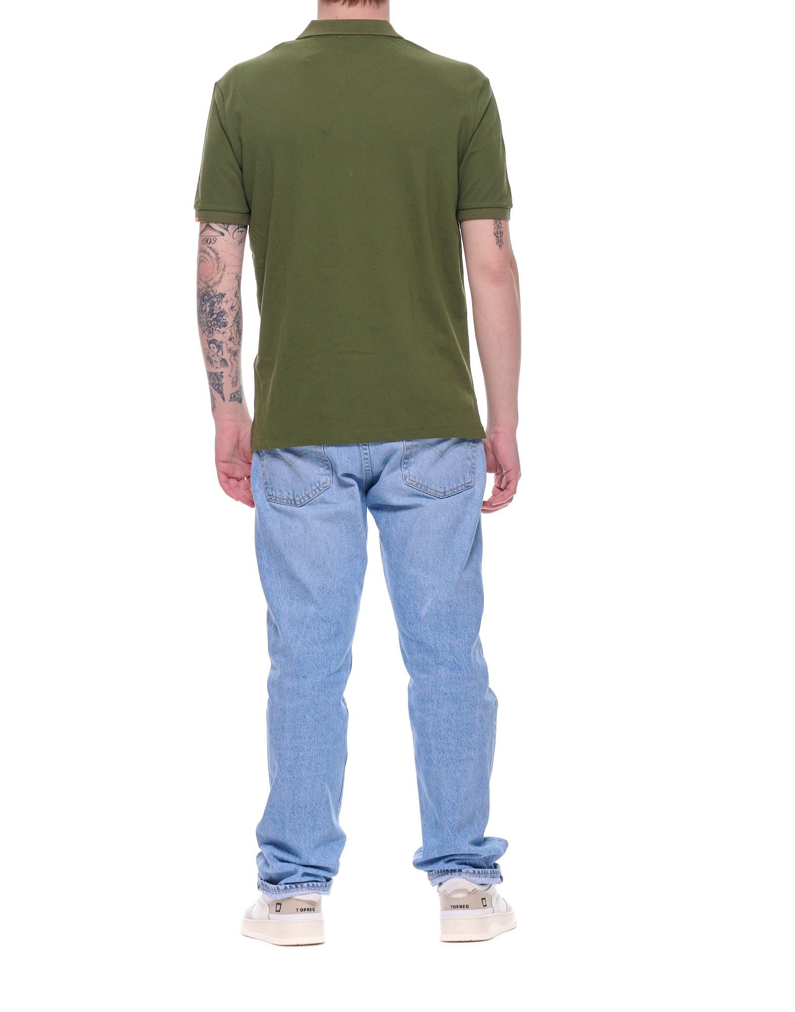 Suns Boards Federico Tag Men’s Stretch Piqué Polo Olive Regular Fit PLS61008U V3 OLIVE