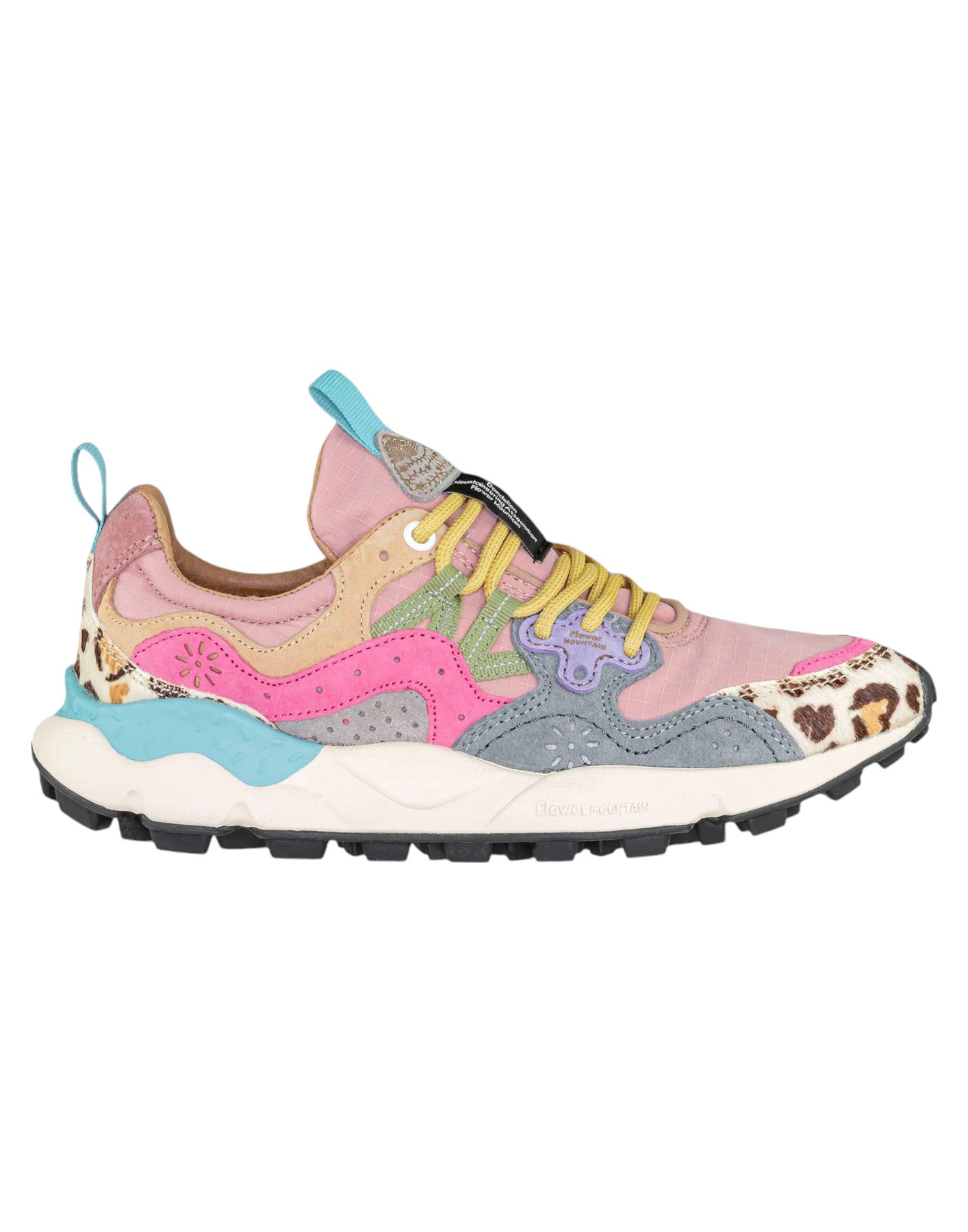 Shoes woman YAMANO 3 GREY-PINK Flower Mountain