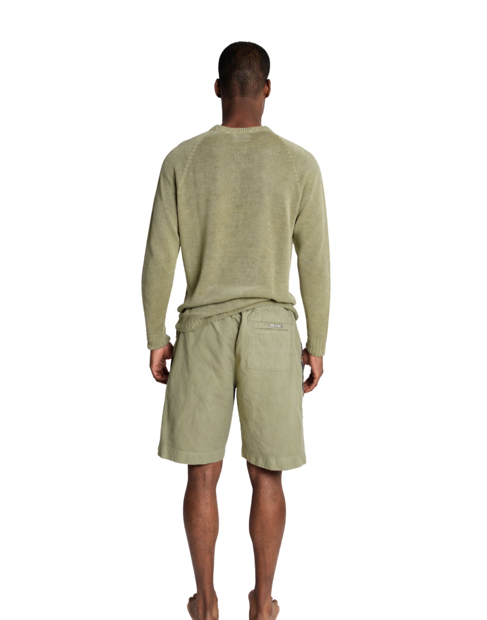 Origin of Line Olive Raglan Hemp Knit Made in Italy S26V03 05 OLIVA RAGLAN