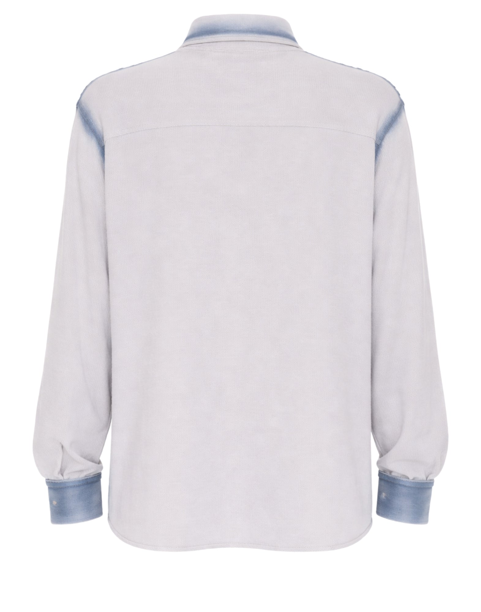 Atomofactory Men’s Cotton Shirt Perla Blue Washed Effect PW25AFU06 PERLA