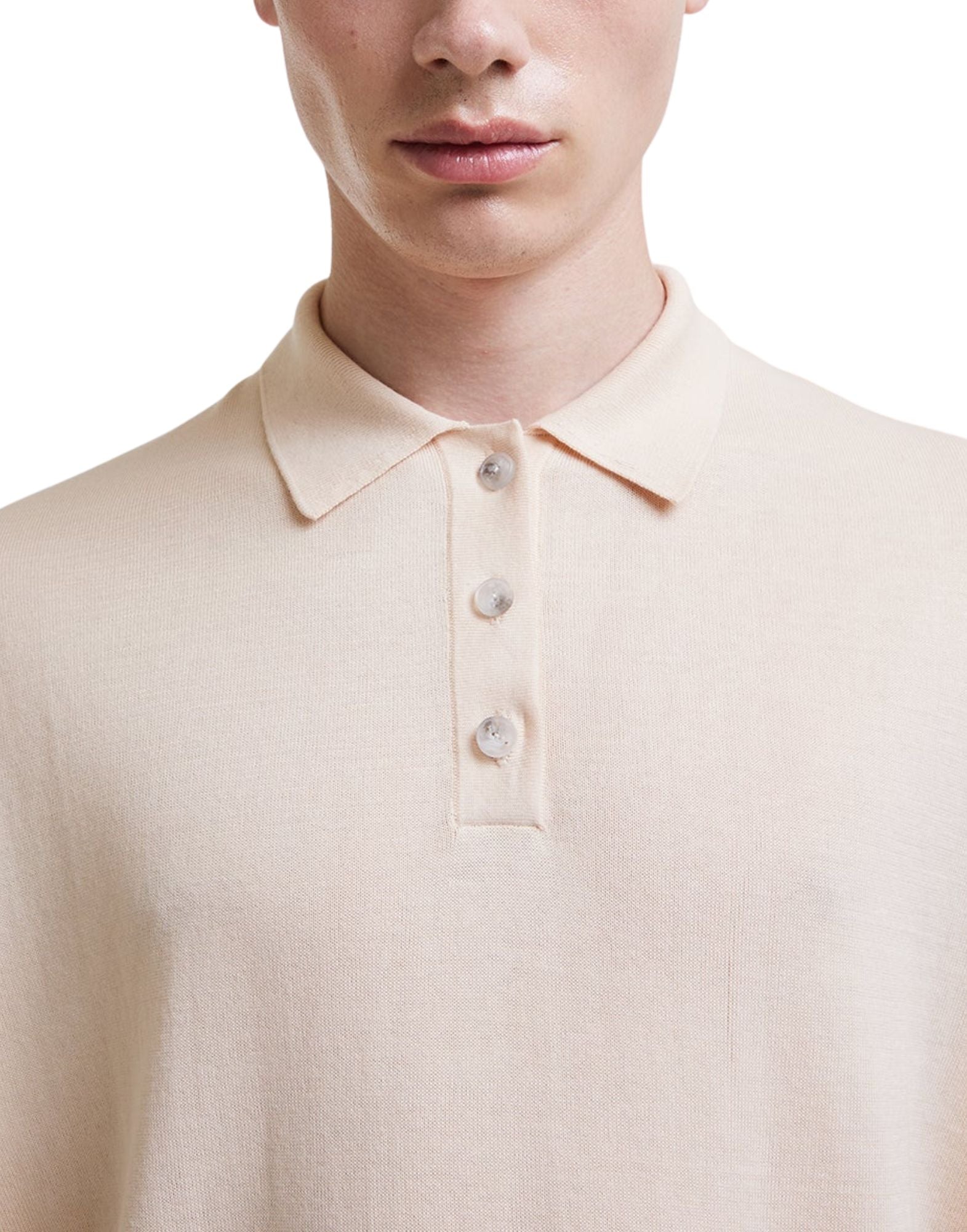 Hevò Men’s Polo Knitwear Marpiccolo Cotton Oversized Three-Button Closure MARPICCOLO 0435 1007