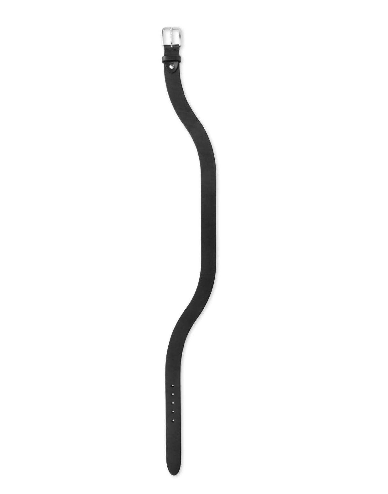 Innovativa cintura in pelle Nera naturale