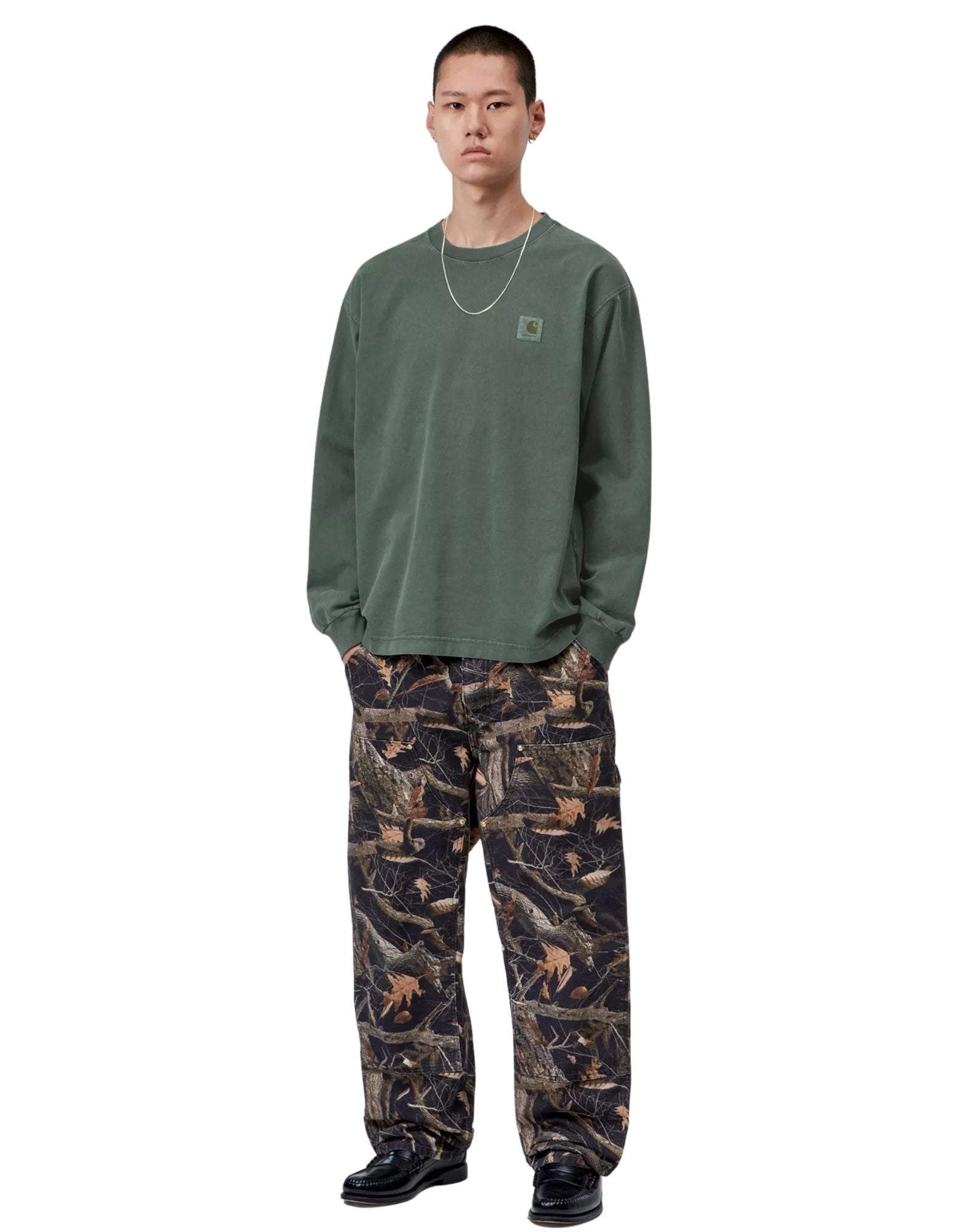 T-shirt L/S Vista « Dark Scarab », teint en pièce