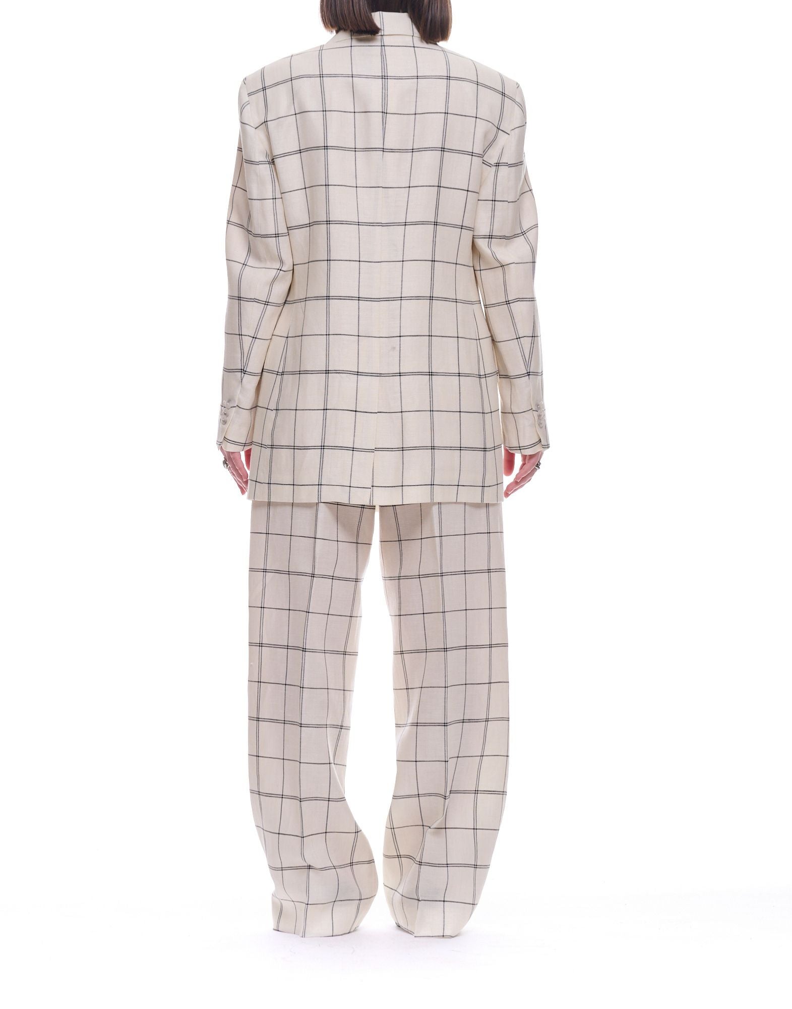Hevò Rocchetta Women’s Suit Virgin Wool Checked Black White 160 ROCCHETTA SUITQW 2519