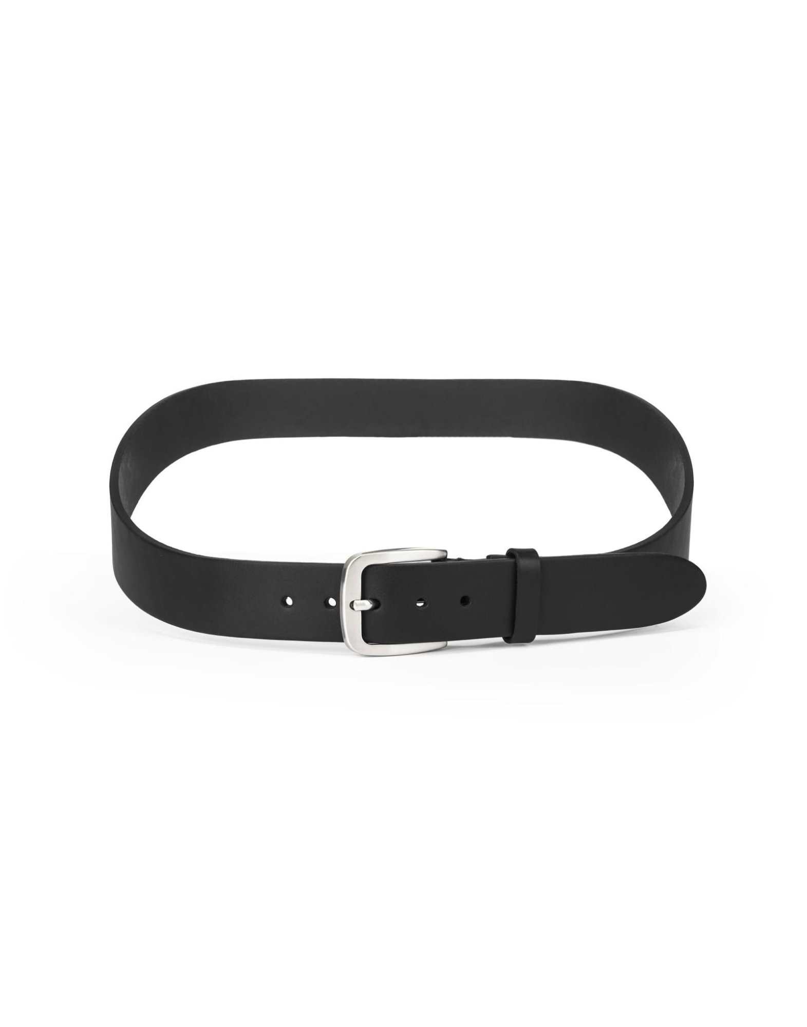 Innovativa cintura in pelle Nera naturale