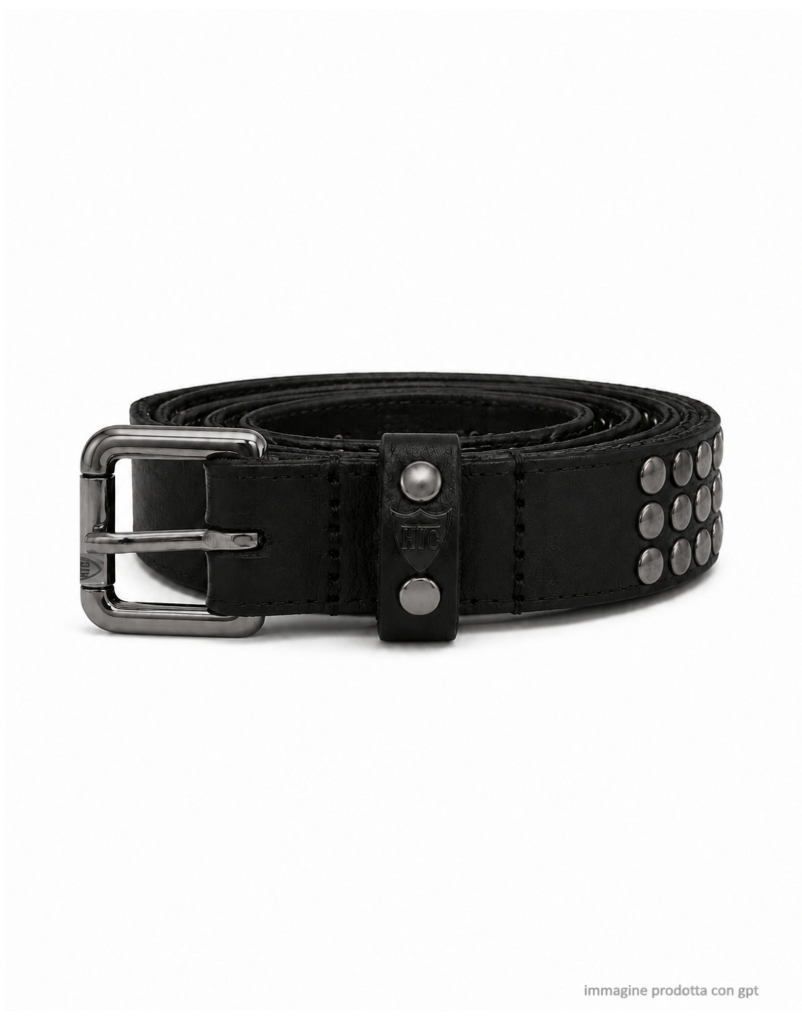 3000 STUDS BELT ブラックダークバックル