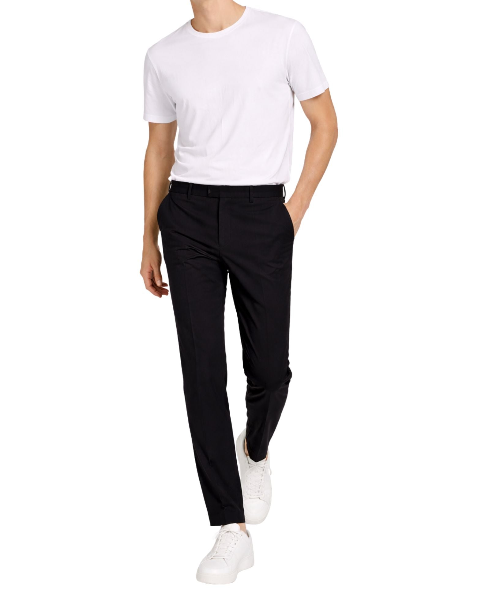 Unity Wonder men’s SofTech trousers in black with pleats and regular fit PA-WONDER BLACK