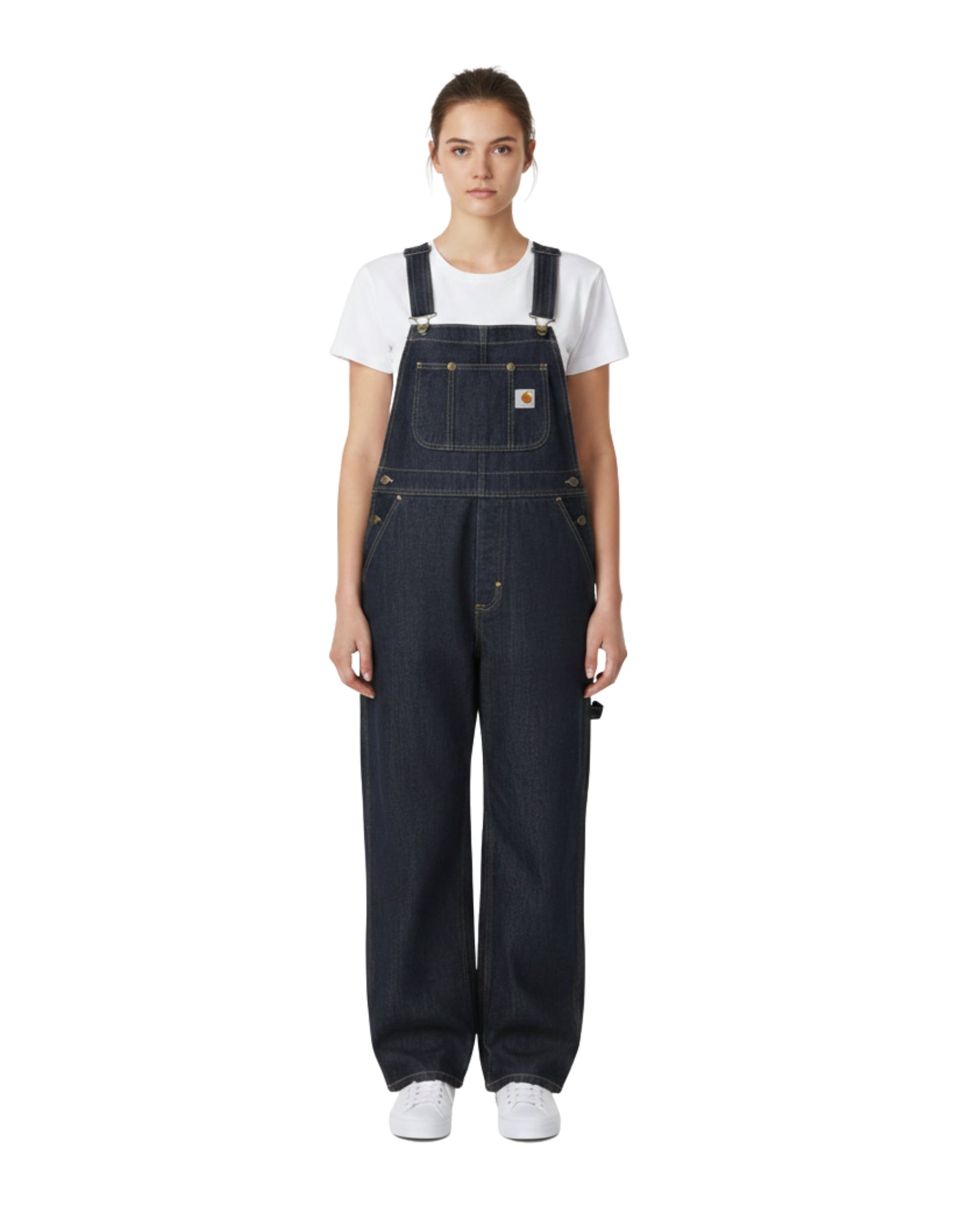 Carhartt WIP Women’s Bib Overall Straight Denim Blue Rinsed I036597 0102