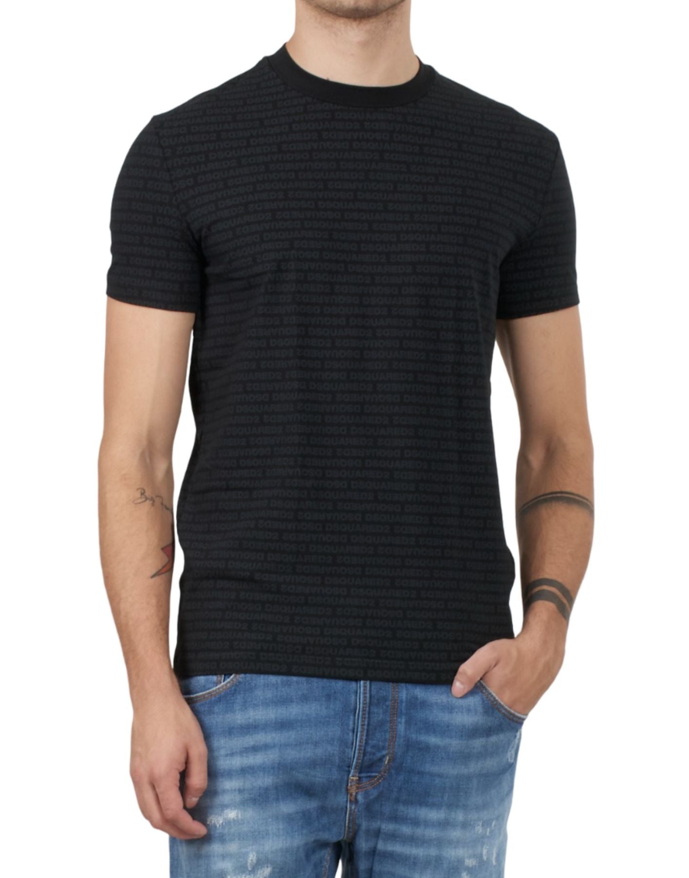 T-Shirt Man D9M205510 001 Nero DSQUARED2