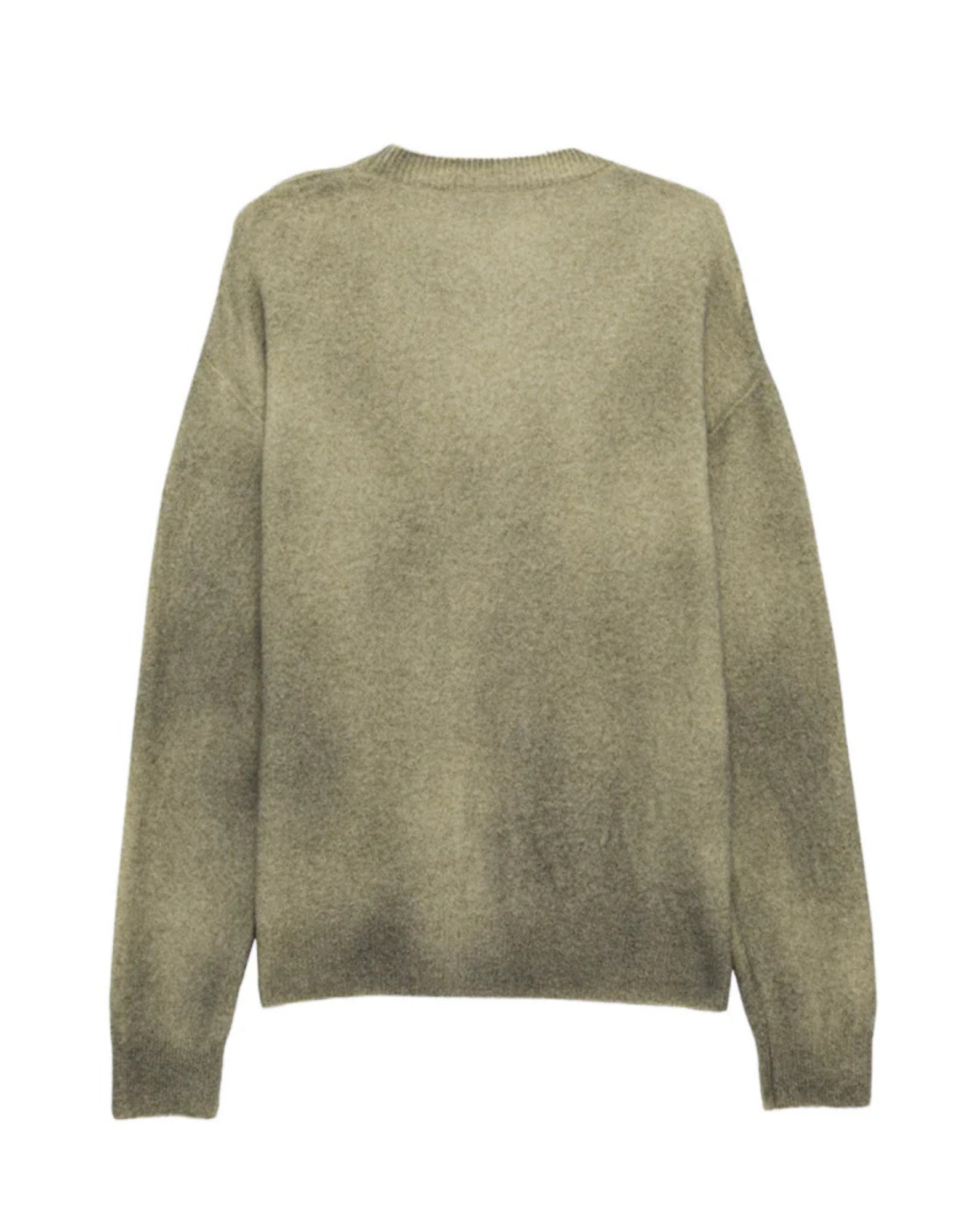 CQ22 C0085 ARMY GREEN CREW NECK SWEATER - Maglieria - Amish