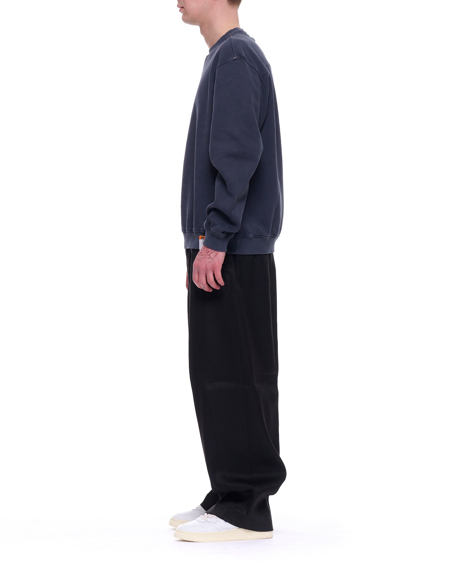 Damiano Carrot Pantalón negro de hombre en mezcla de lino DAM10 L12 NERO