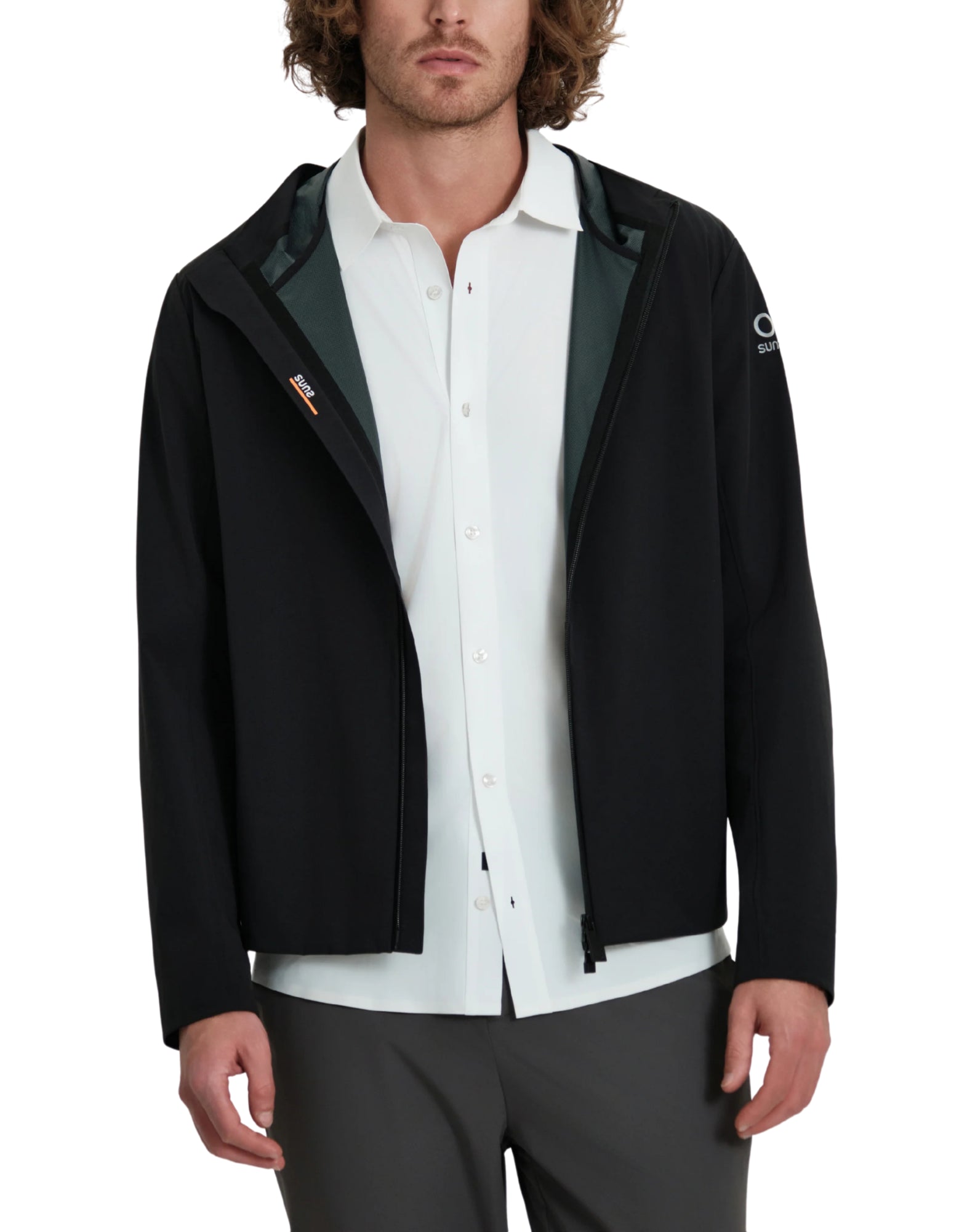 SUNS Kleid Tek Men’s Windbreaker Jacket in Waterproof Breathable Tech Nylon – Black GBS61012U BLACK