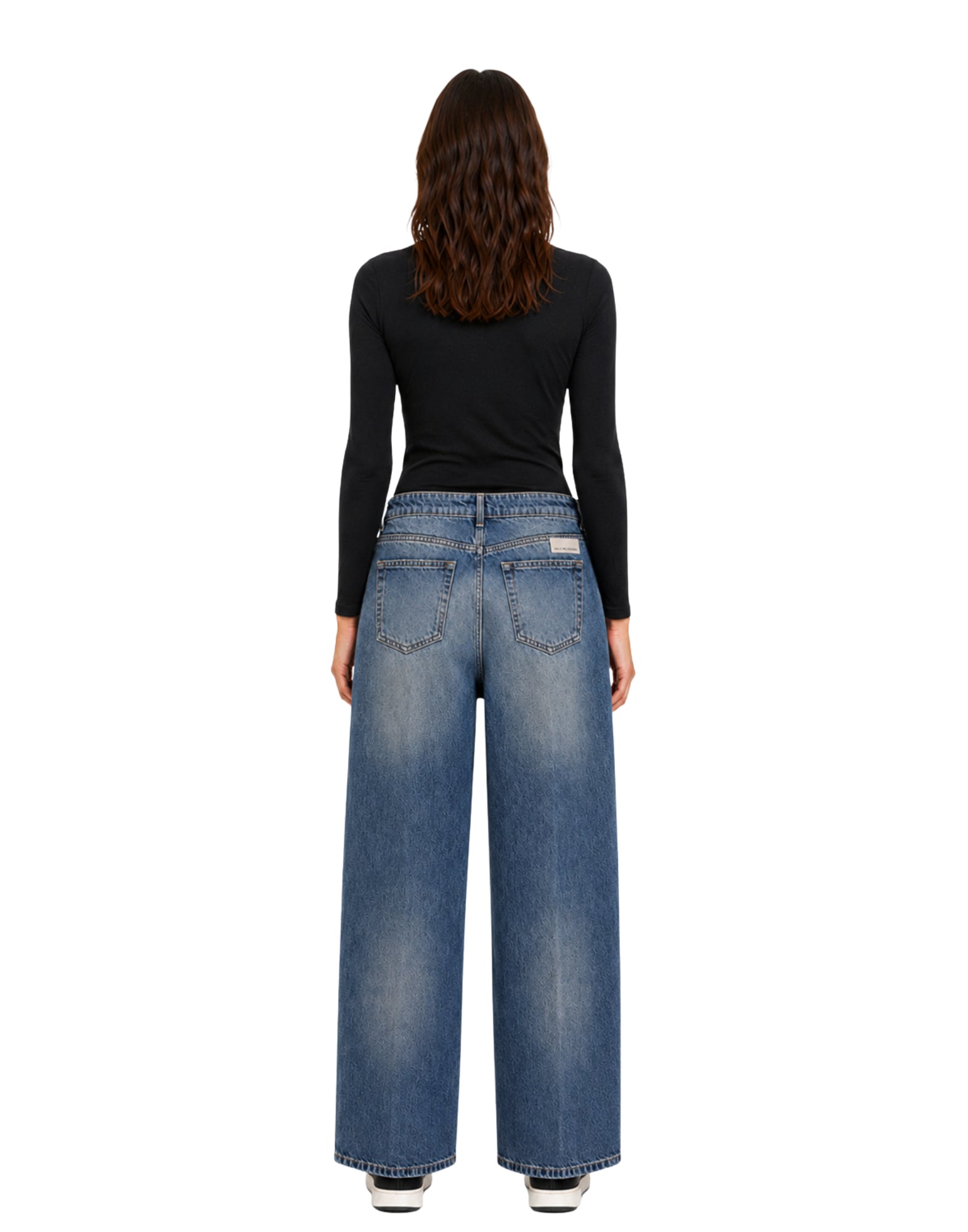 Pantalones de chico holgados y de talle bajo «Rocío», azul