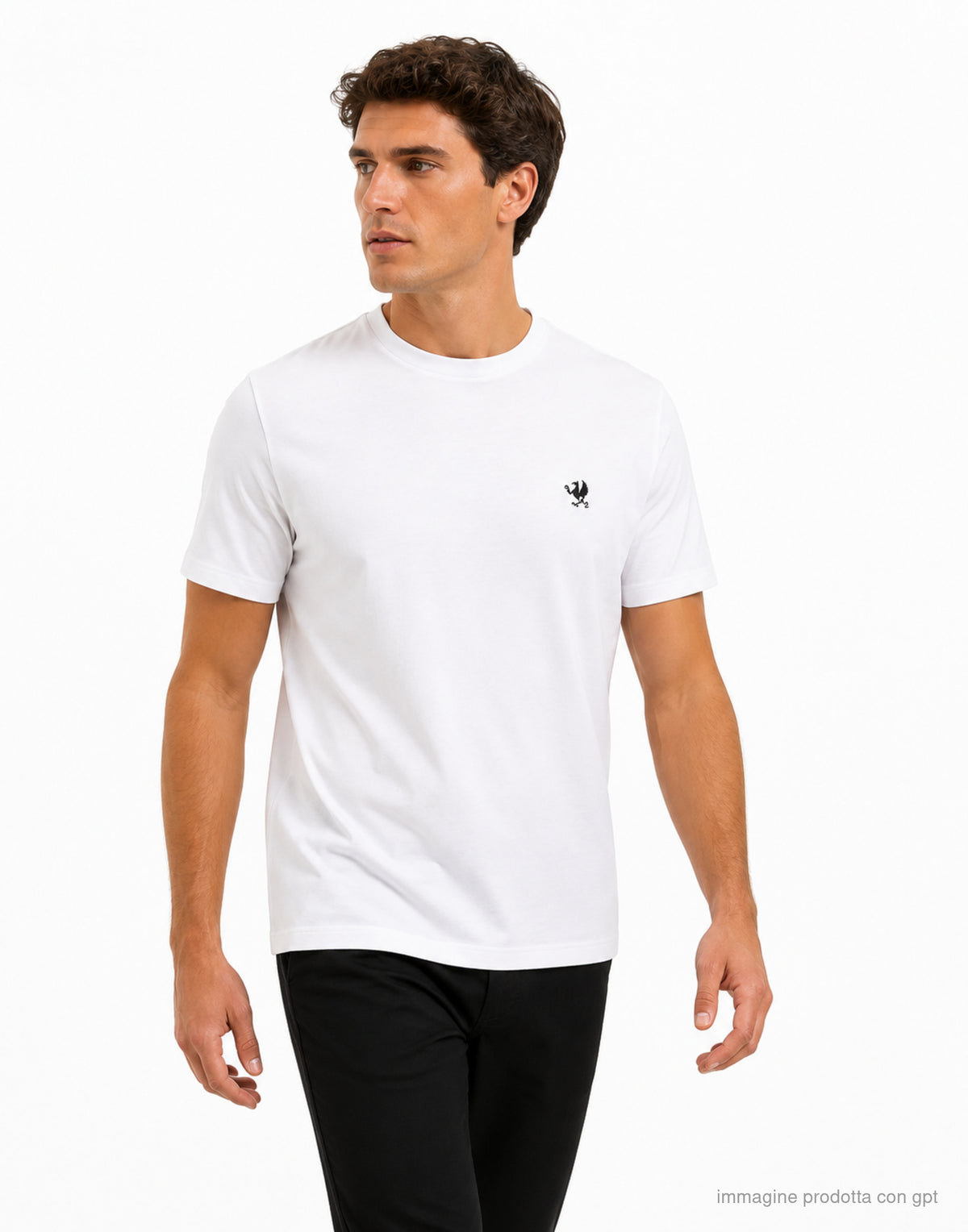 T-shirt homme manica corta premium blanc