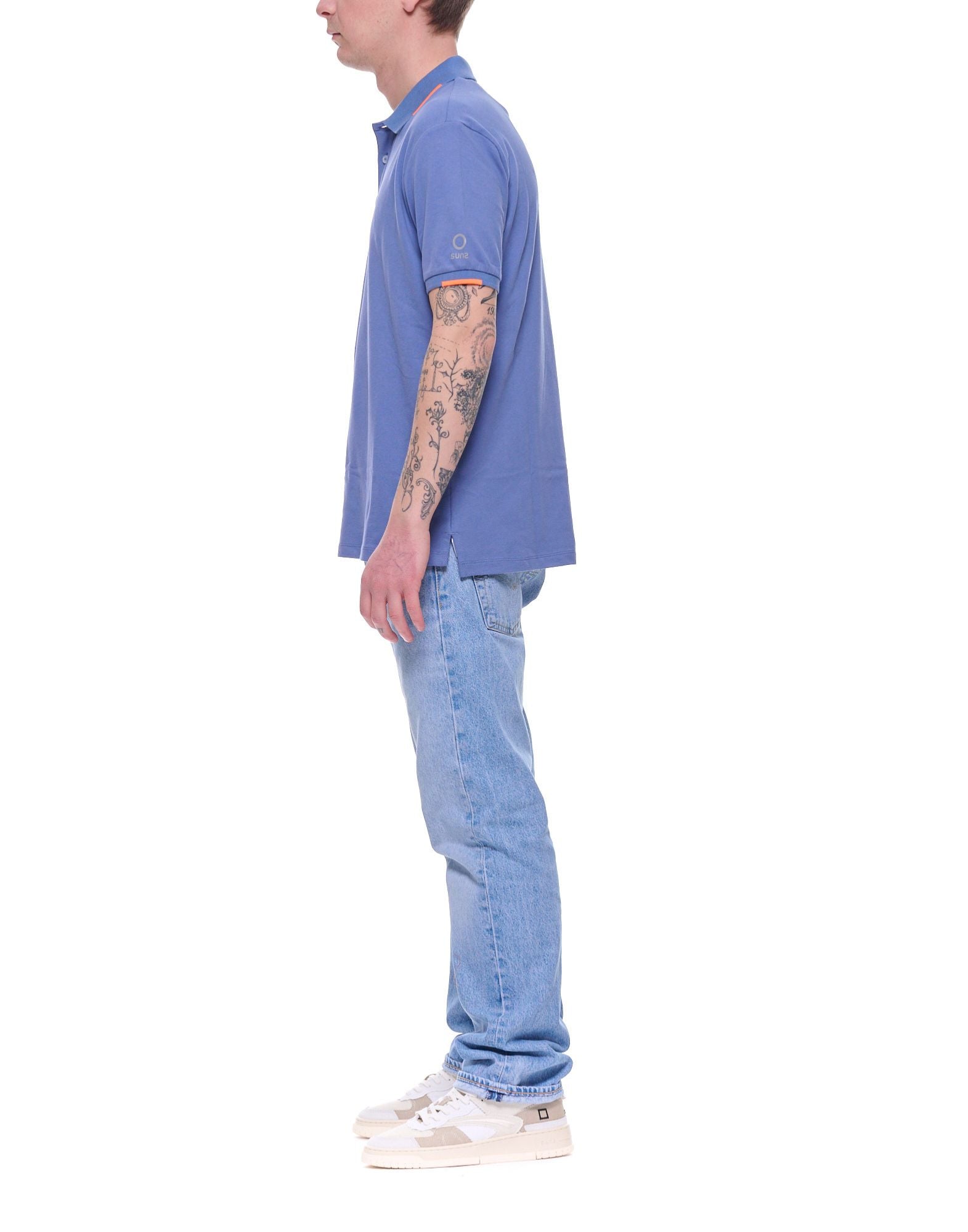 SUNS Federico Tag Men’s Stretch Piqué Polo Shirt Avion PLS61008U V1 AVION