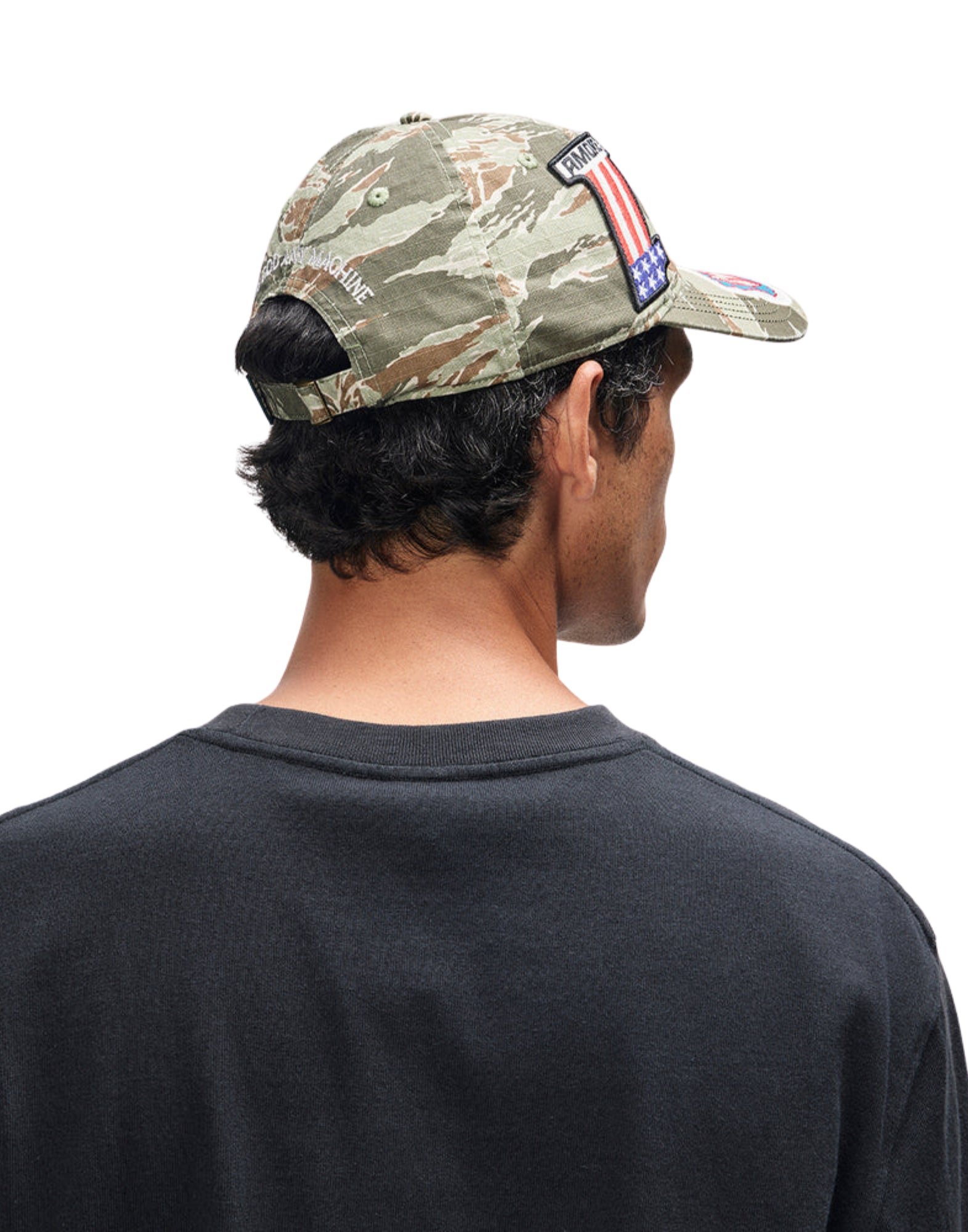 전면 그래픽과 조절 가능한 잠금 장치가 있는 그라운드 커버 그린의 Deus Hide & Seek 캡 D261UHA725050800 MILITARE