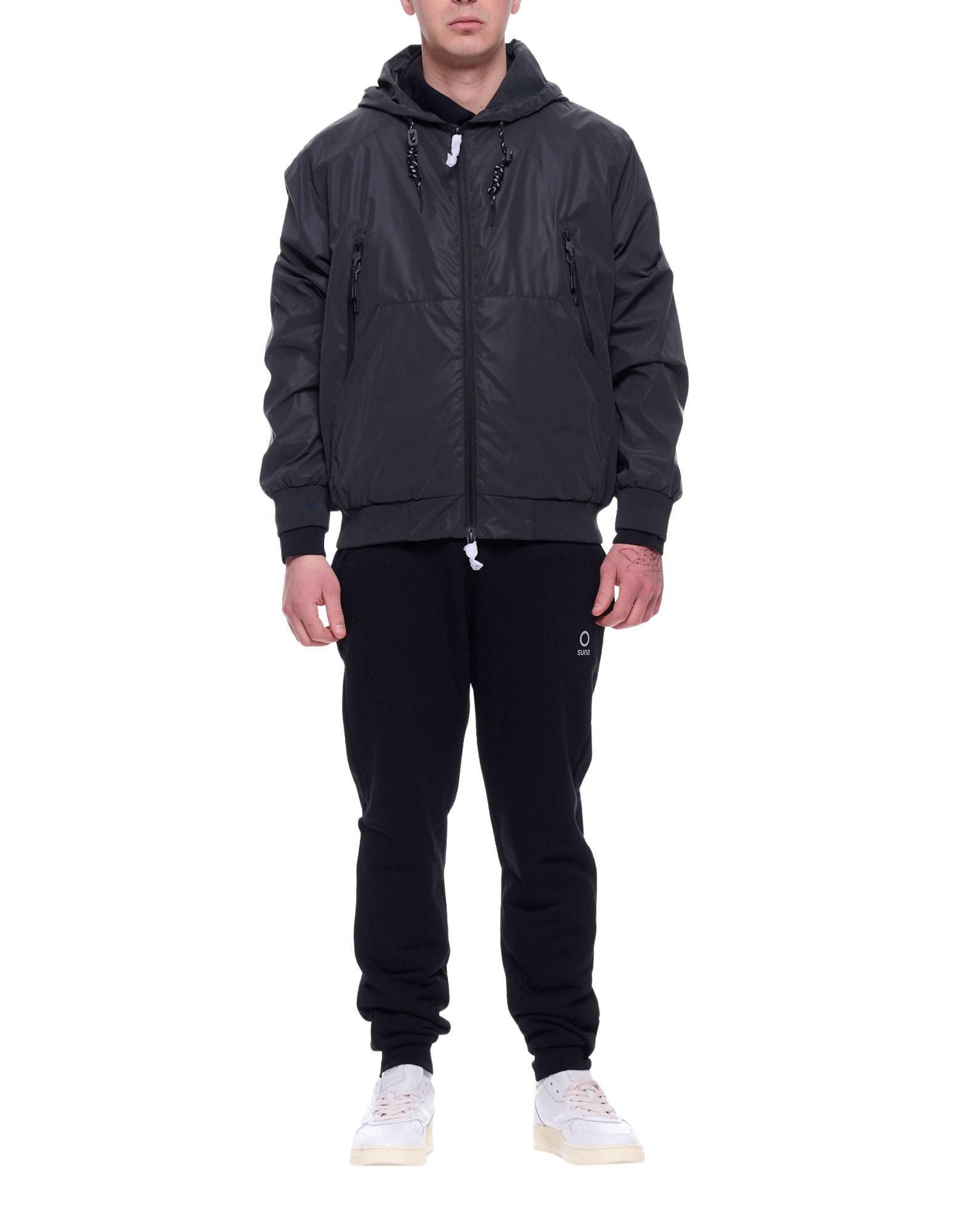 Outhere Men’s Hooded Jacket Zeus Black Regular Fit Polyester Zip Closure 4631M549B205 1749 BLACK