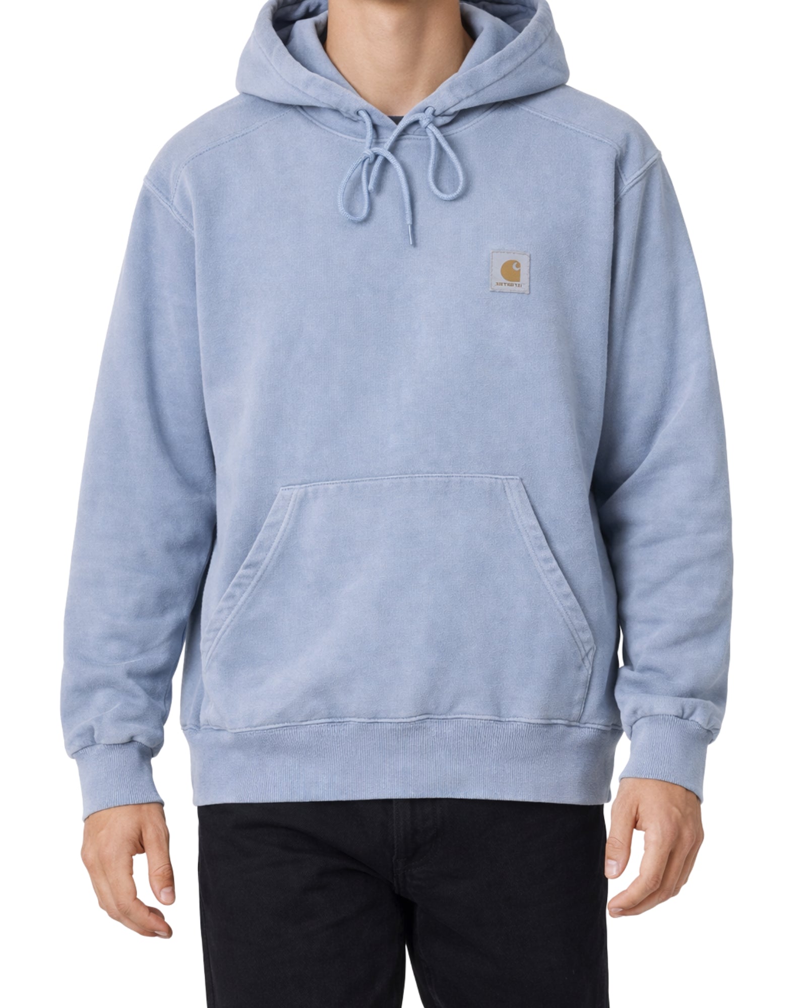 Carhartt WIP Hooded Nelson Sweatshirt Gentle Blue Garment Dyed Men’s I029963 3HXGD