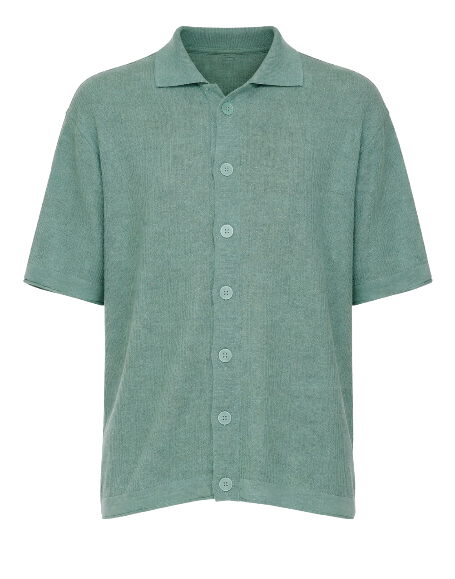 Atomofactory Men’s Cotton Knit T-Shirt Sage Green PE25AFU48 21D SALVIA