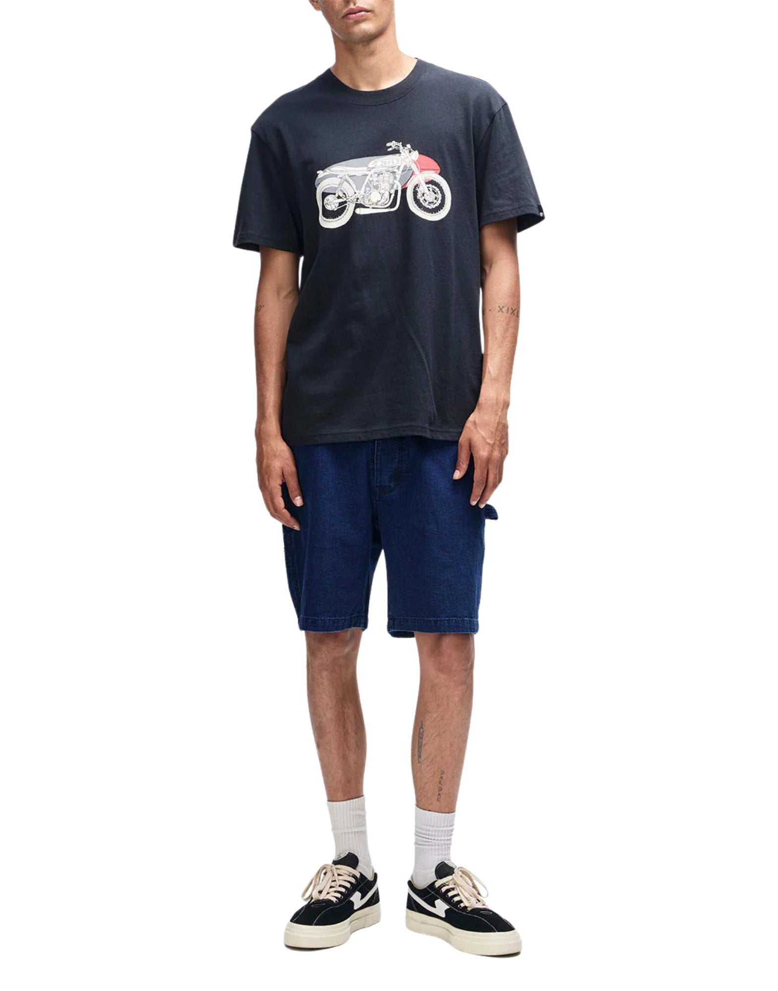 Deus Ex Machina Drovers Dog Tee – Box Fit Organic Combed Cotton Jersey T-Shirt Black Unisex D261MTS1480990