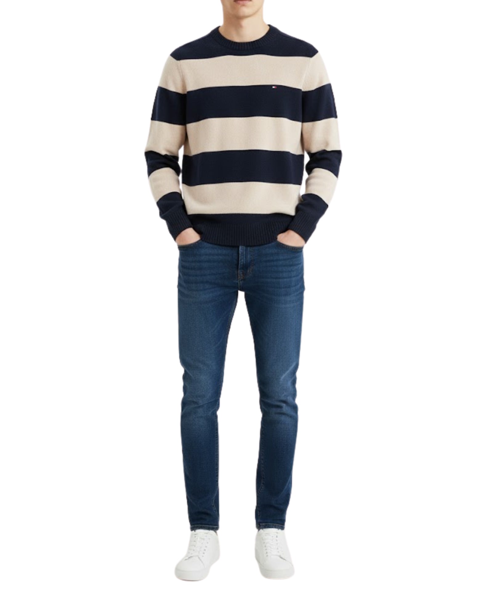 36535 A04 GESTREIFTER WOLLSLAMM-PULLOVER - Maglieria - TOMMY HILFIGER